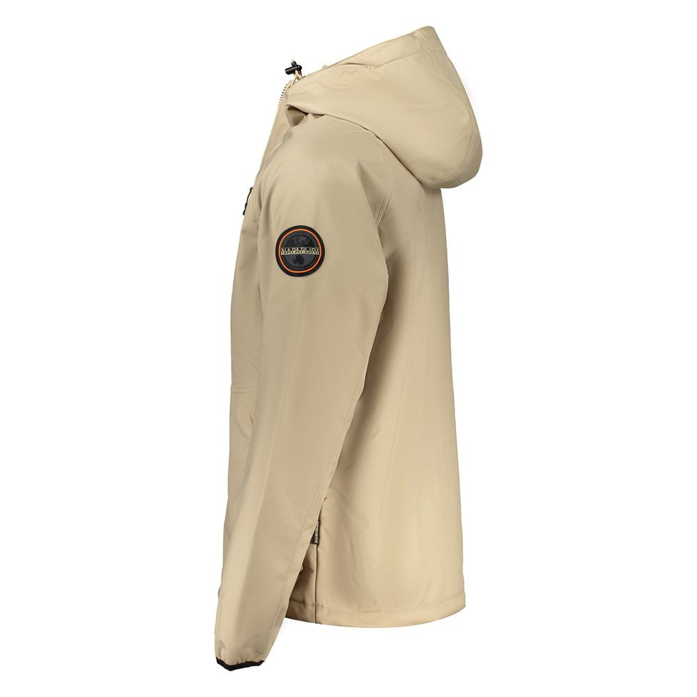 Beige Polyester Jackets & Coat