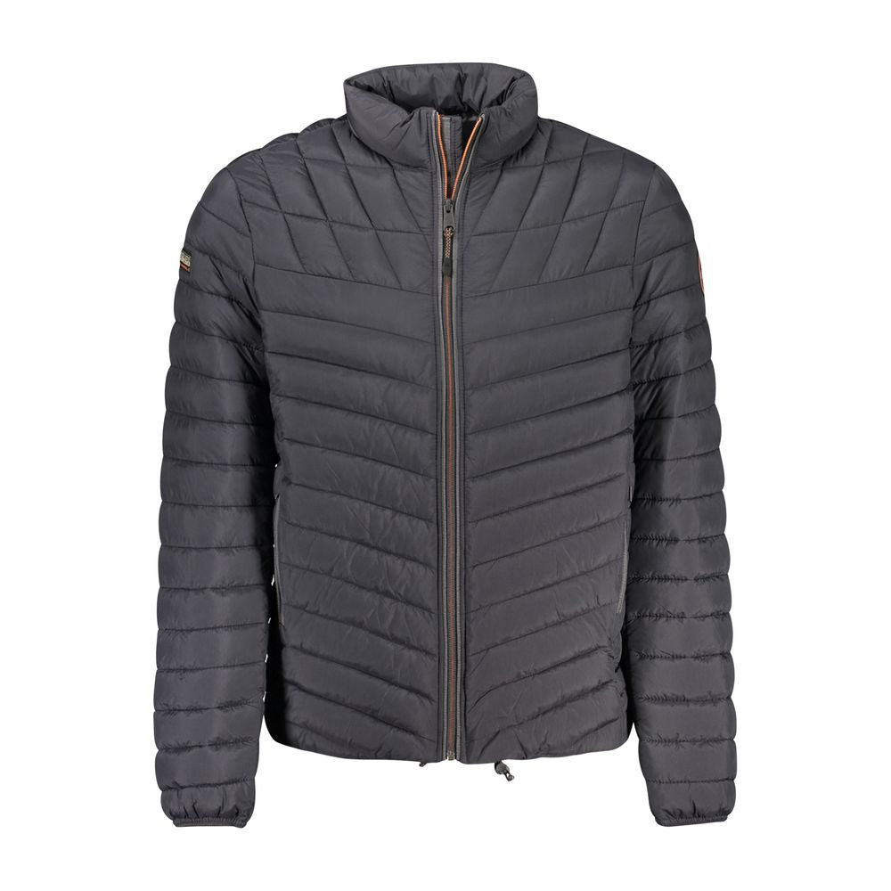 Black Polyamide Men's Jacket - ventzia