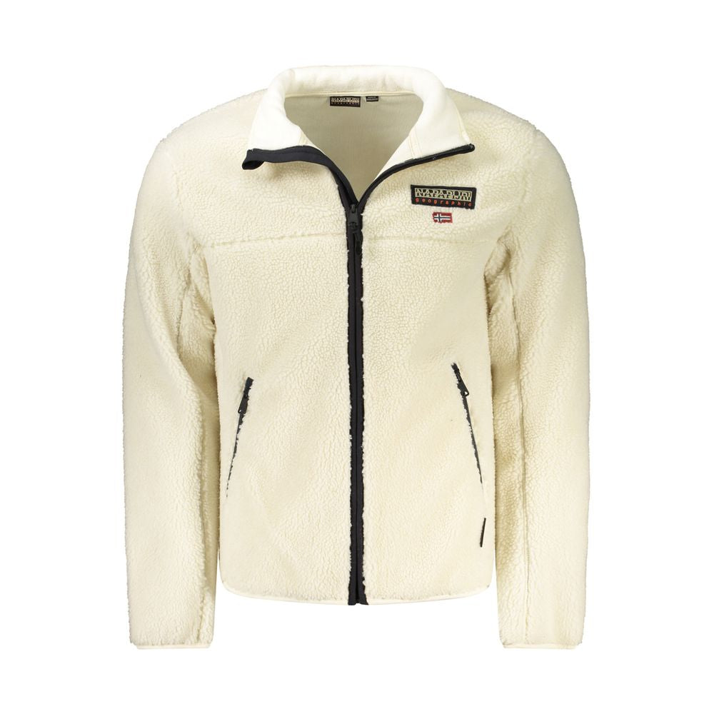 Bianco Polyester Men Jacket - ventzia