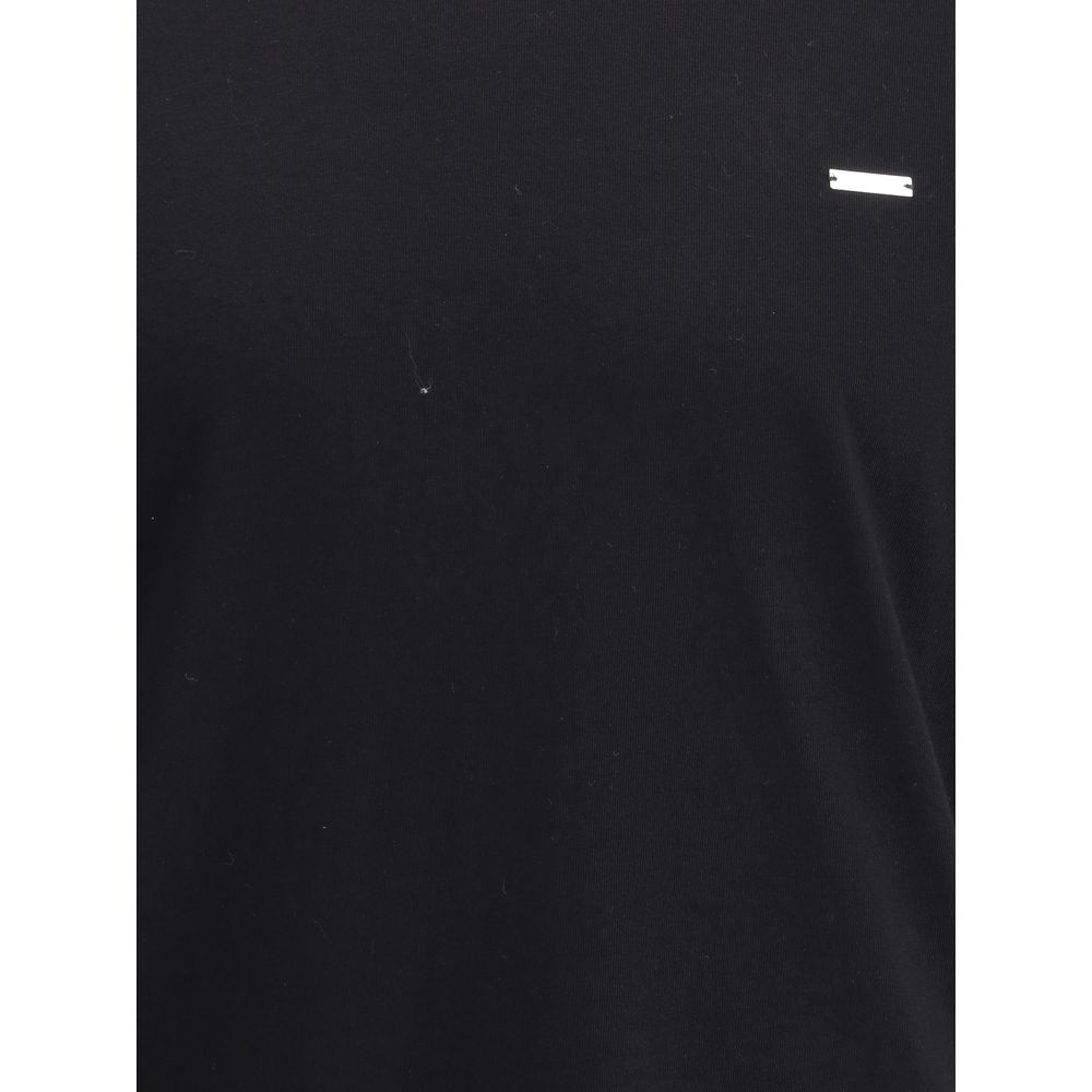 Black Cotton T-Shirt - ventzia