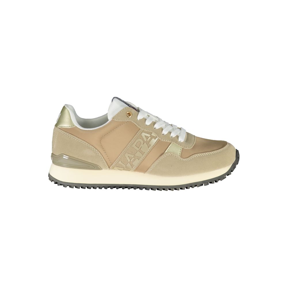 Beige Polyester Women Sneaker - ventzia