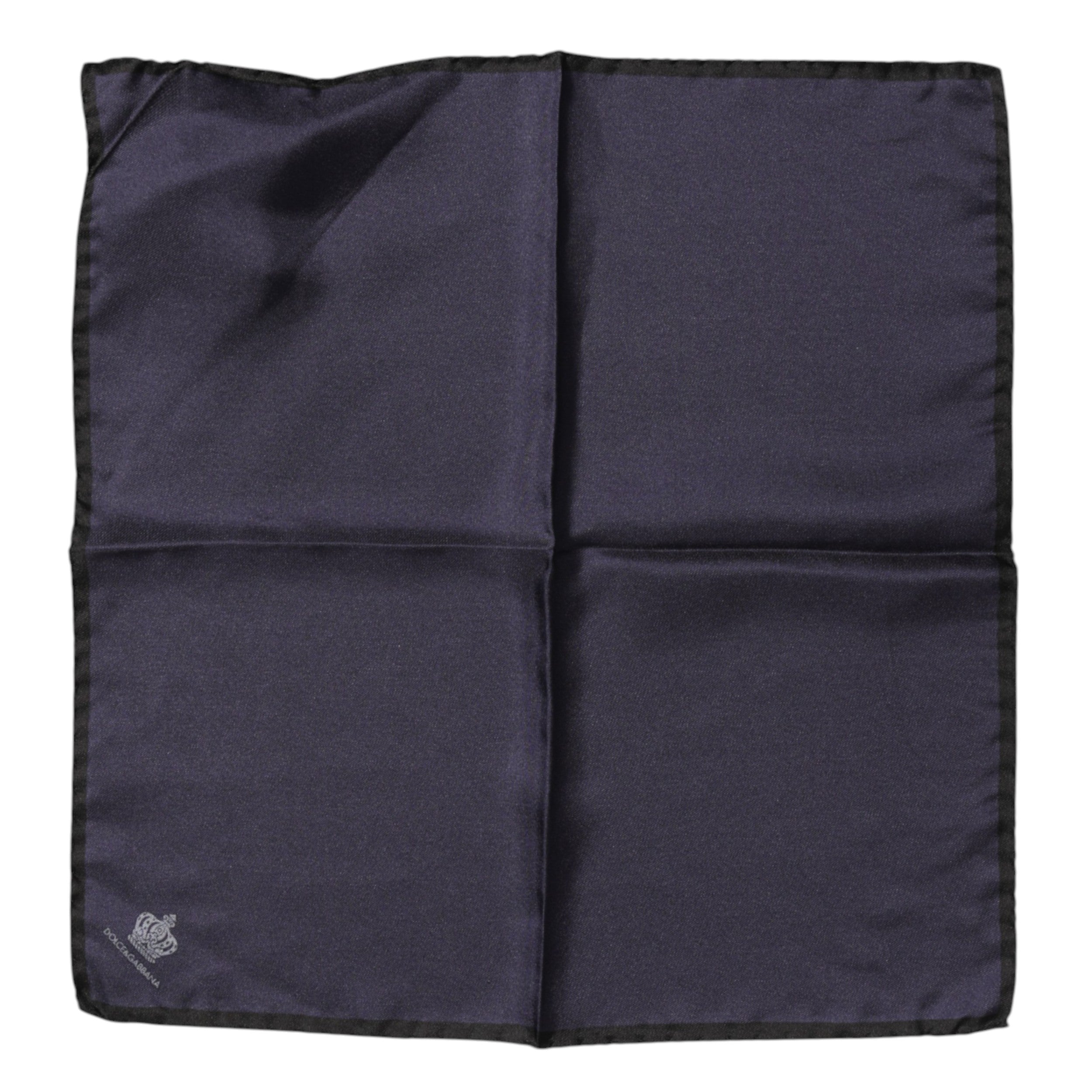 Blue DG Crown Silk Square Men Foulard Scarf - ventzia