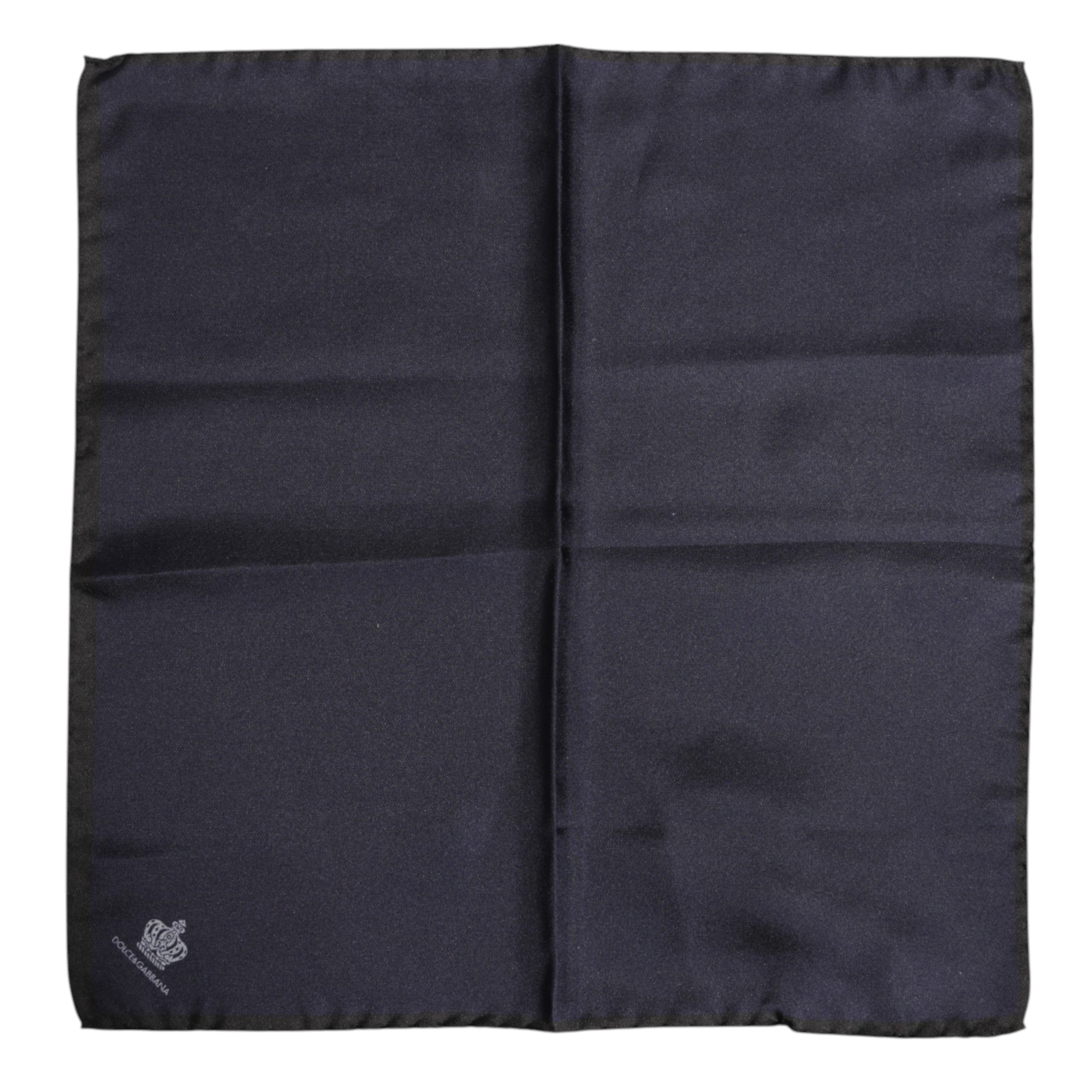Blue DG Crown Silk Square Men Foulard Scarf - ventzia