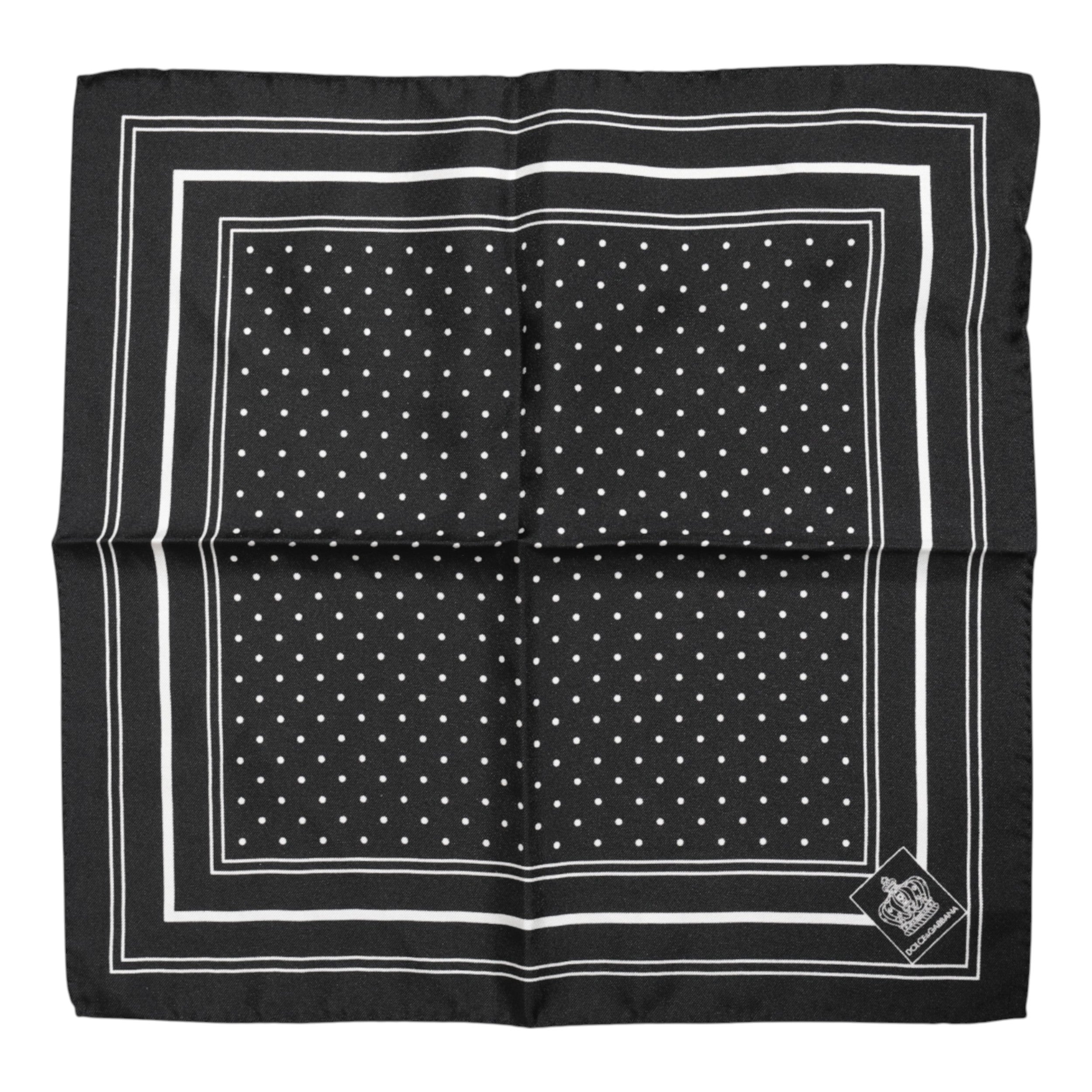 Black White Polka Dot Men Foulard Scarf - ventzia
