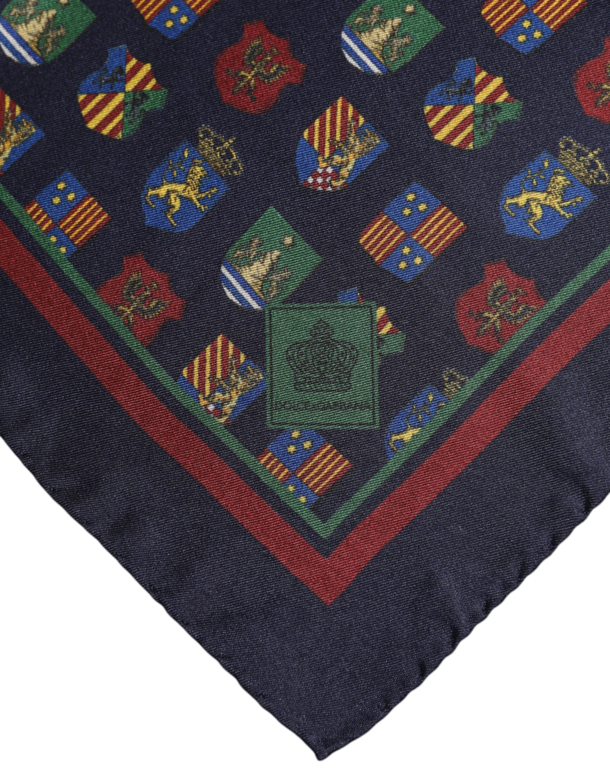 Multicolor Medals Square Foulard Scarf - ventzia
