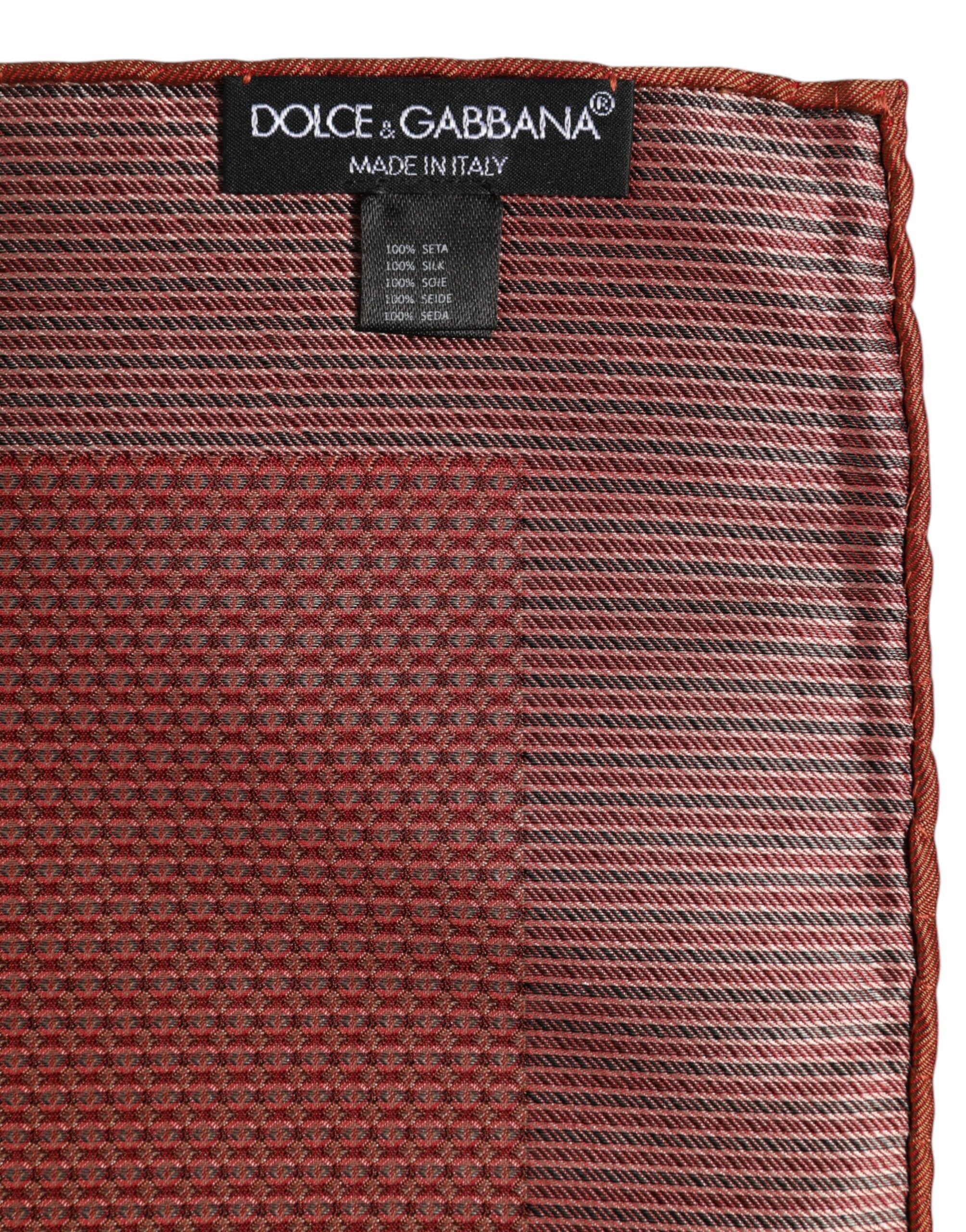 Orange Silk Square Men Foulard Scarf - ventzia