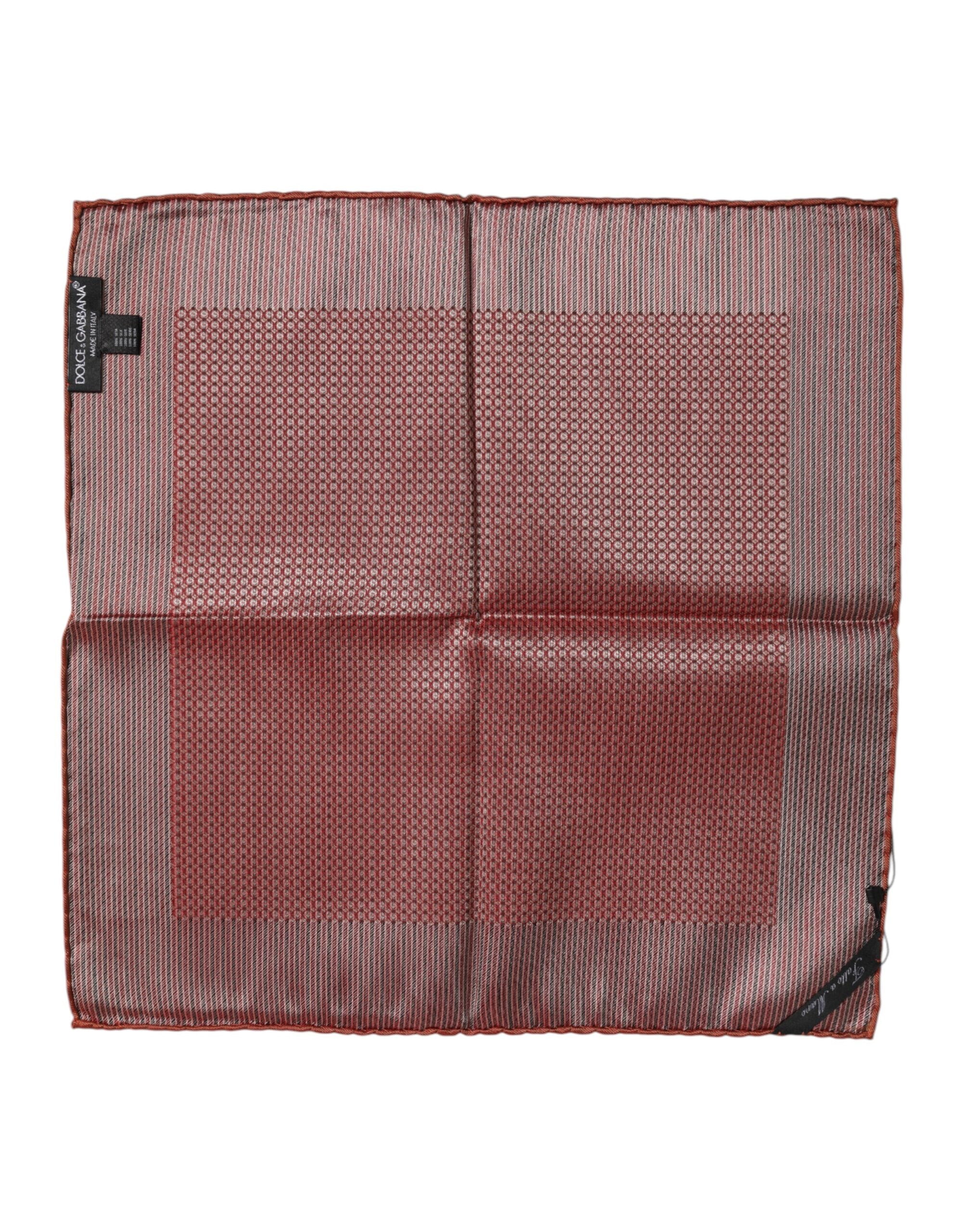 Orange Silk Square Men Foulard Scarf - ventzia