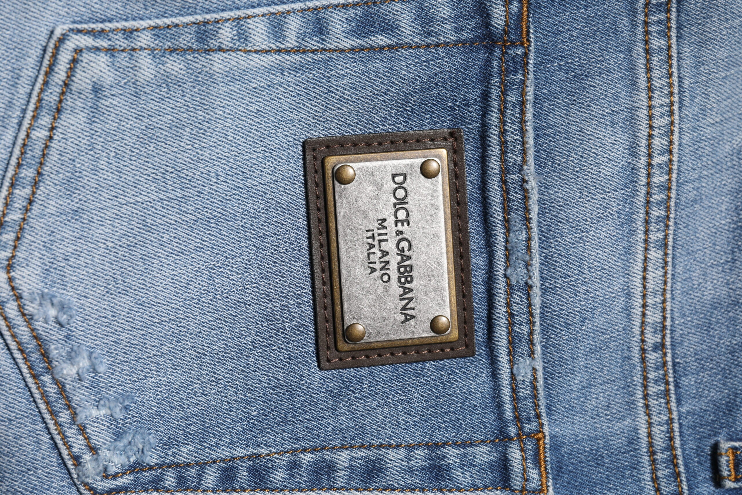 Blue Washed Cotton Skinny Men Denim Jeans - ventzia