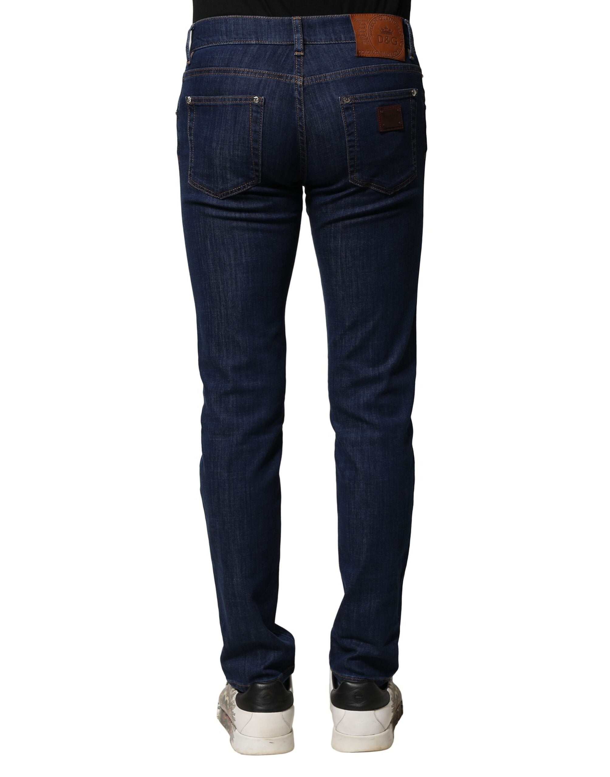 Blue Cotton Stretch Skinny Men Denim Jeans - ventzia