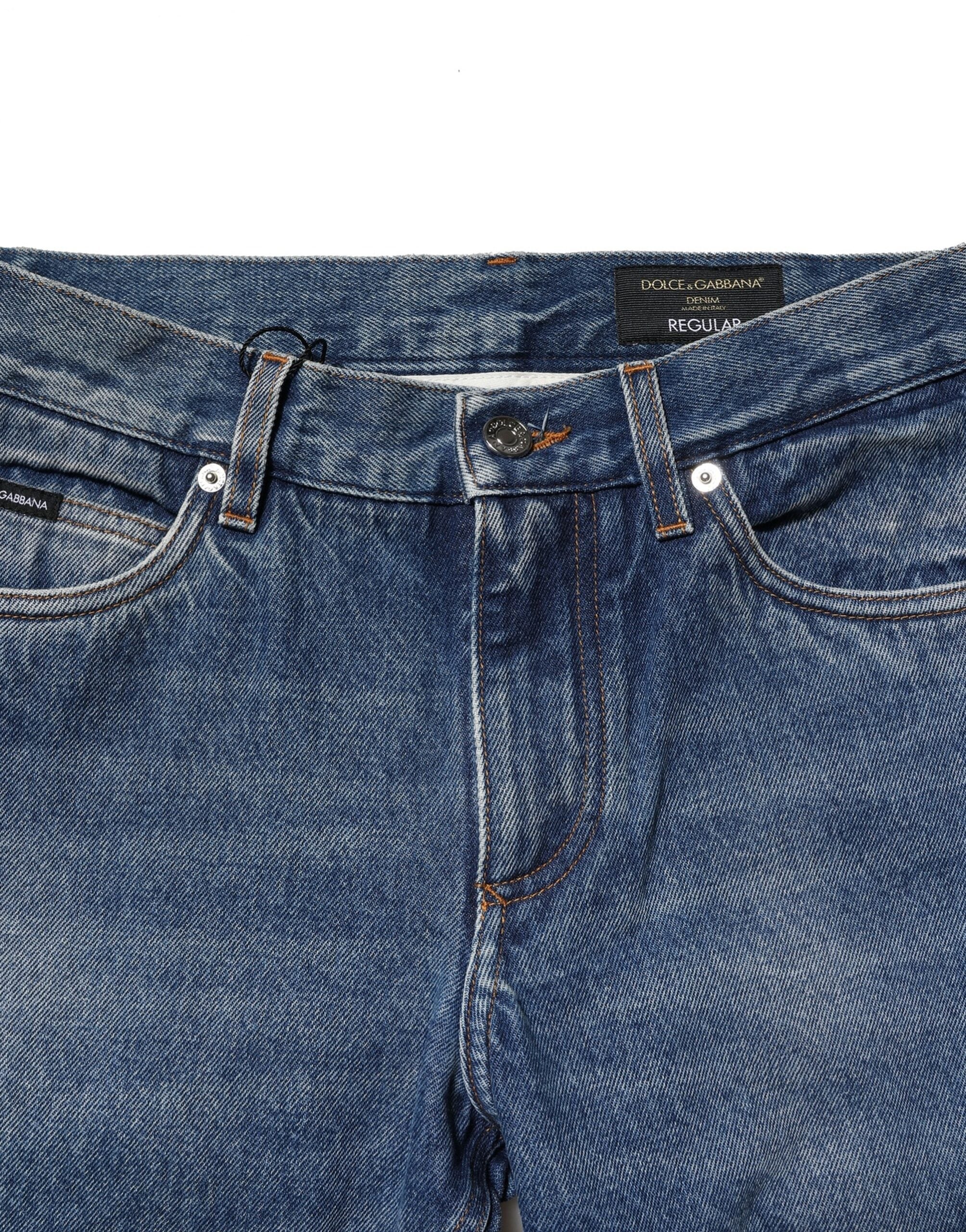 Blue Cotton Stretch Slim Fit Men Denim Jeans - ventzia