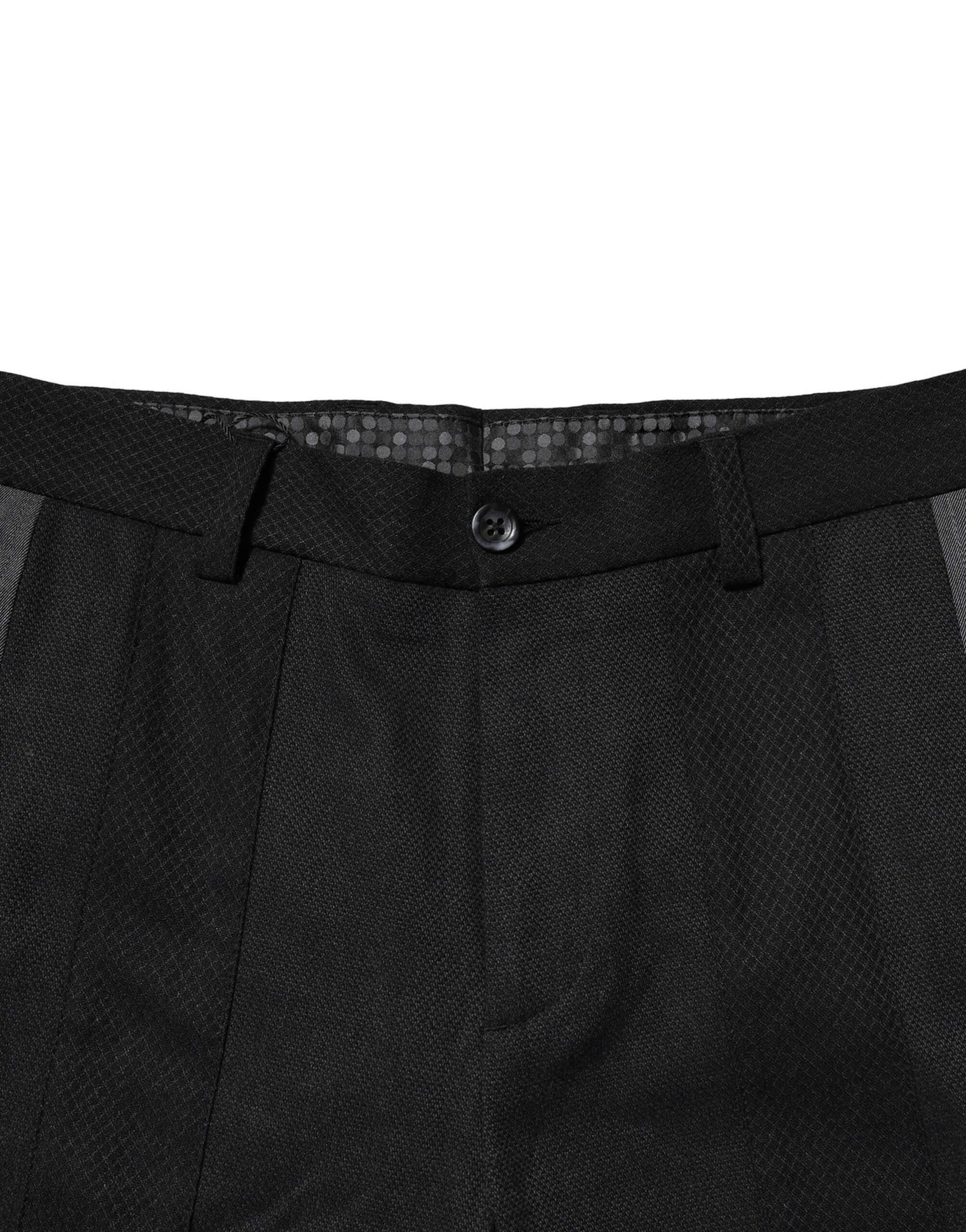 Black Gray Cotton Tapered Men Pants - ventzia