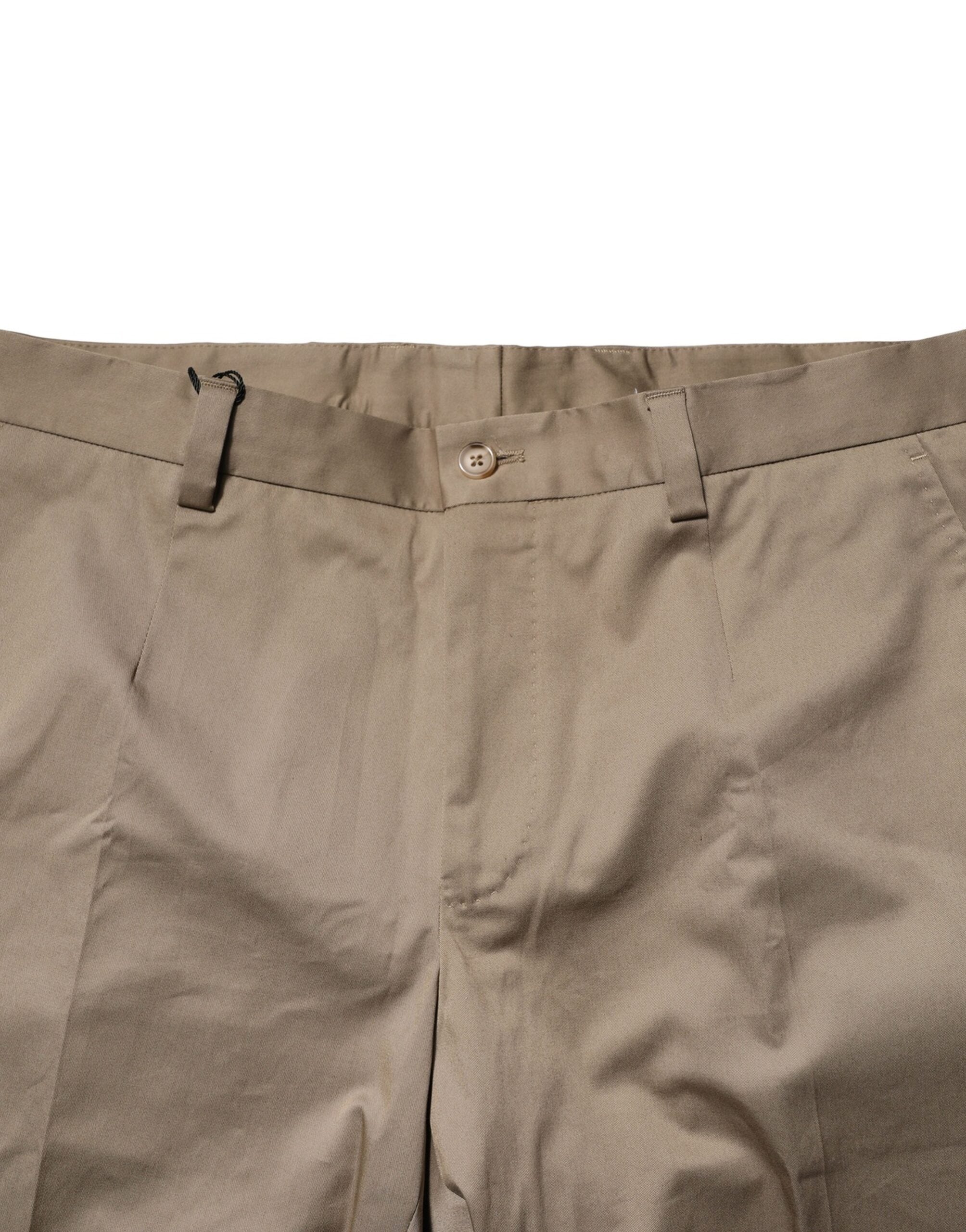 Brown Cotton Tapered Men Formal Pants - ventzia