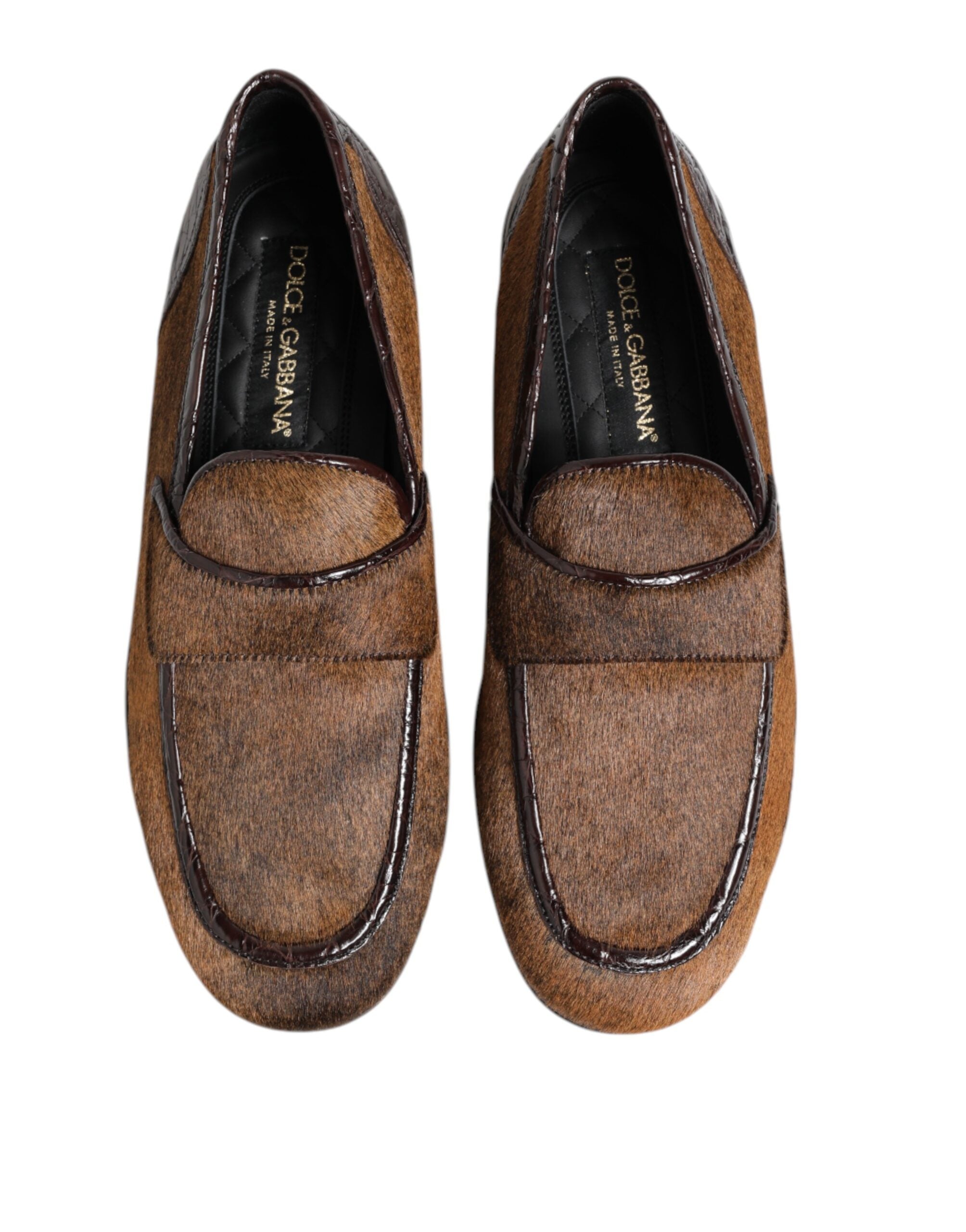 Brown Loafers Leather Slip On Men Dress Shoes - ventzia
