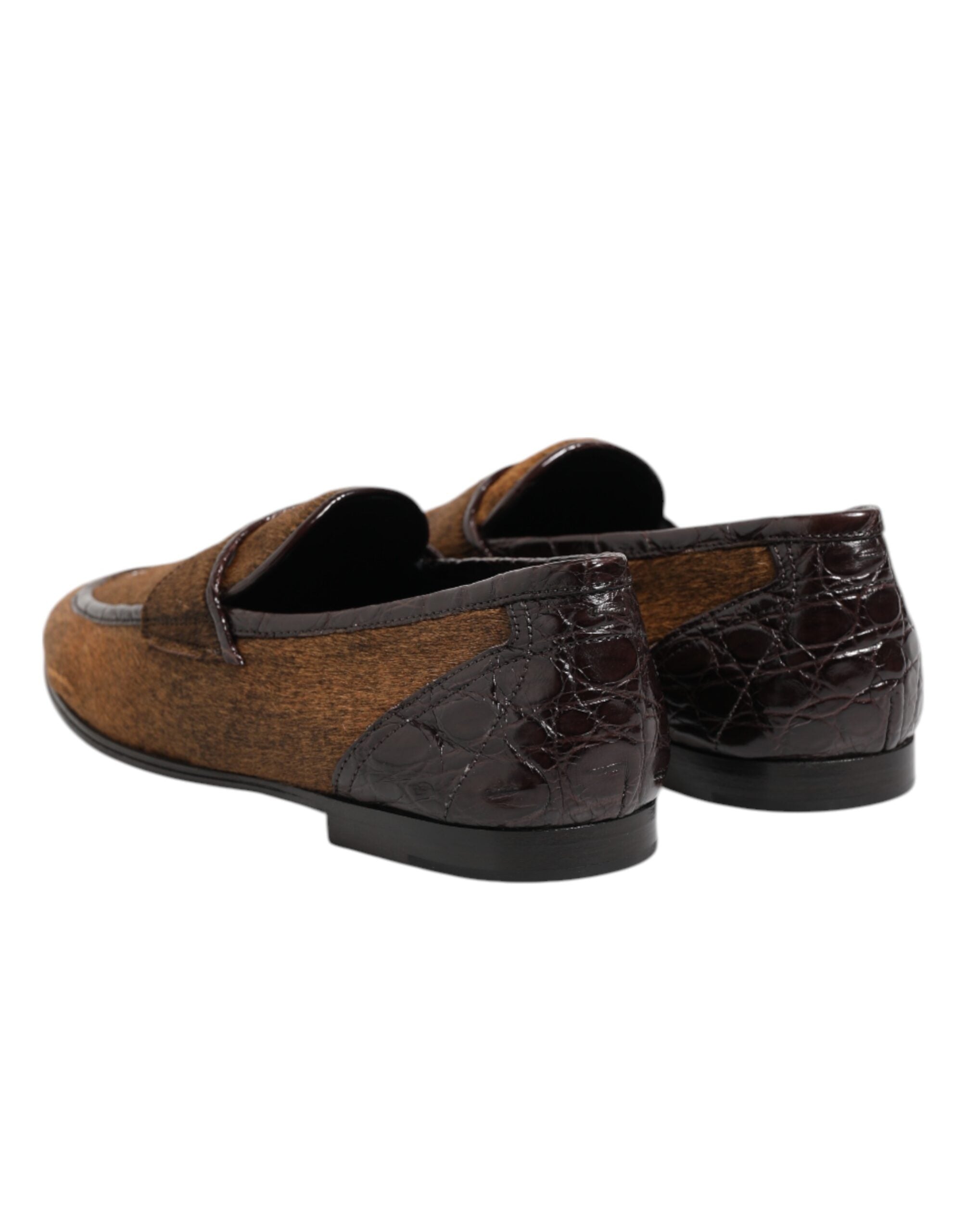 Brown Loafers Leather Slip On Men Dress Shoes - ventzia