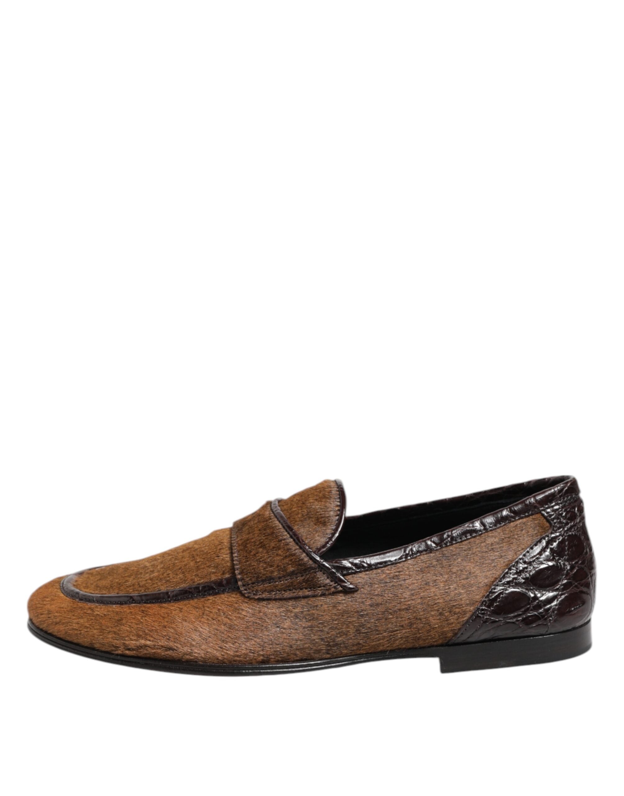 Brown Loafers Leather Slip On Men Dress Shoes - ventzia