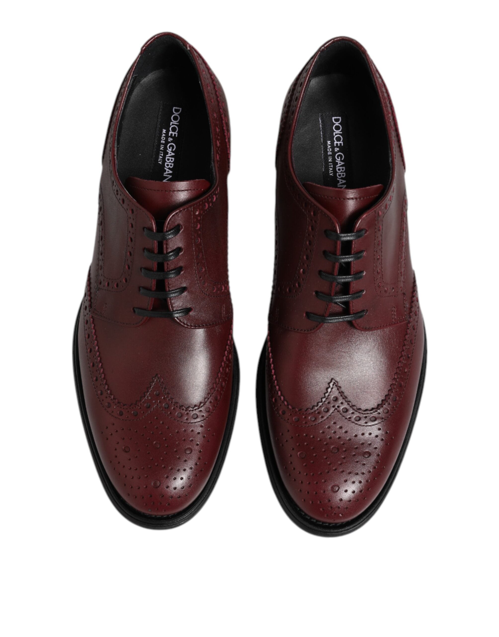 Brown Leather Lace Up Derby Dress Shoes - ventzia