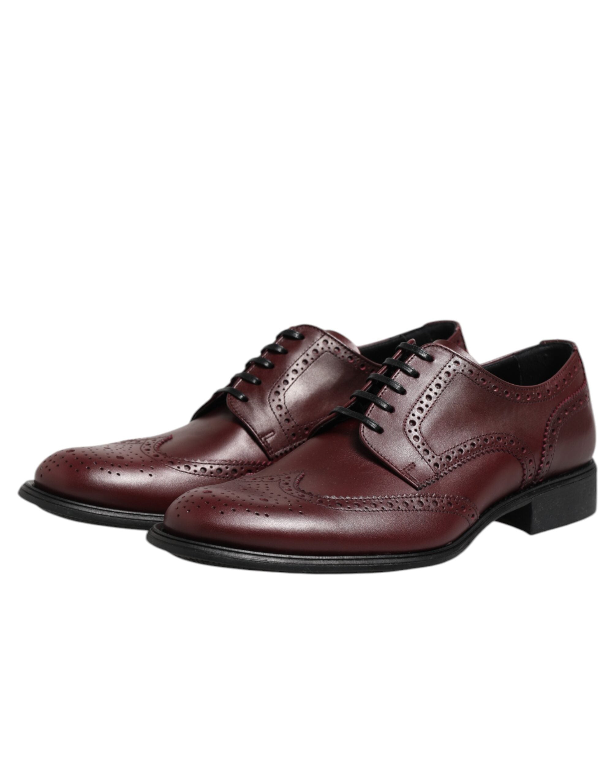 Brown Leather Lace Up Derby Dress Shoes - ventzia