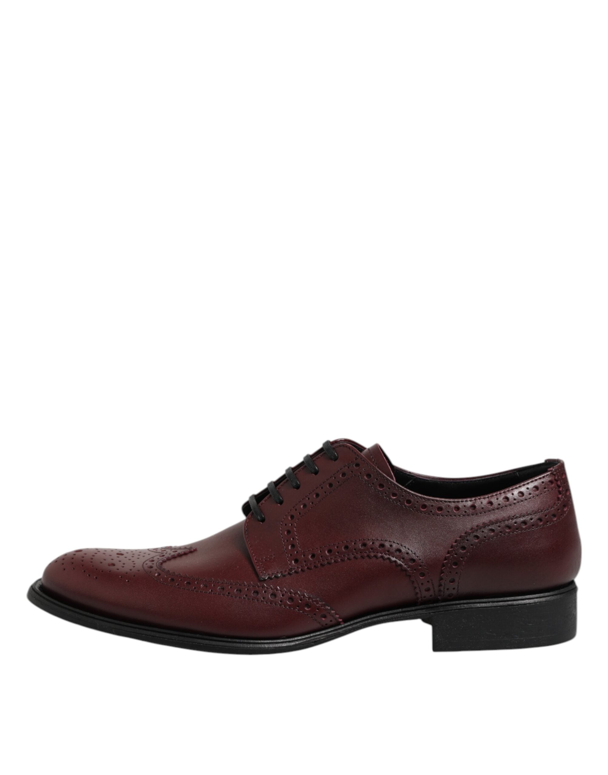 Brown Leather Lace Up Derby Dress Shoes - ventzia