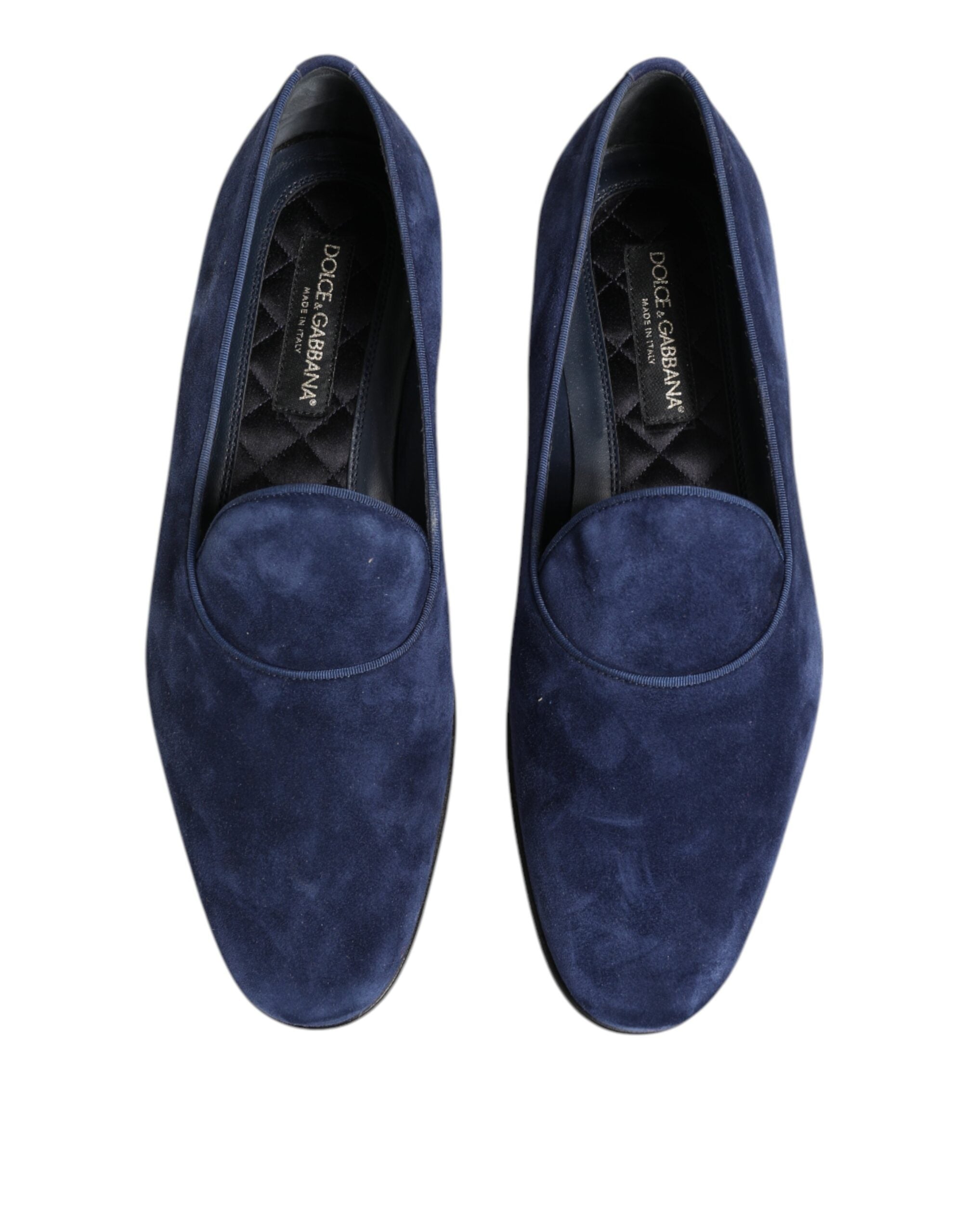 Blue Velvet DG Logo Loafers Formal Shoes - ventzia