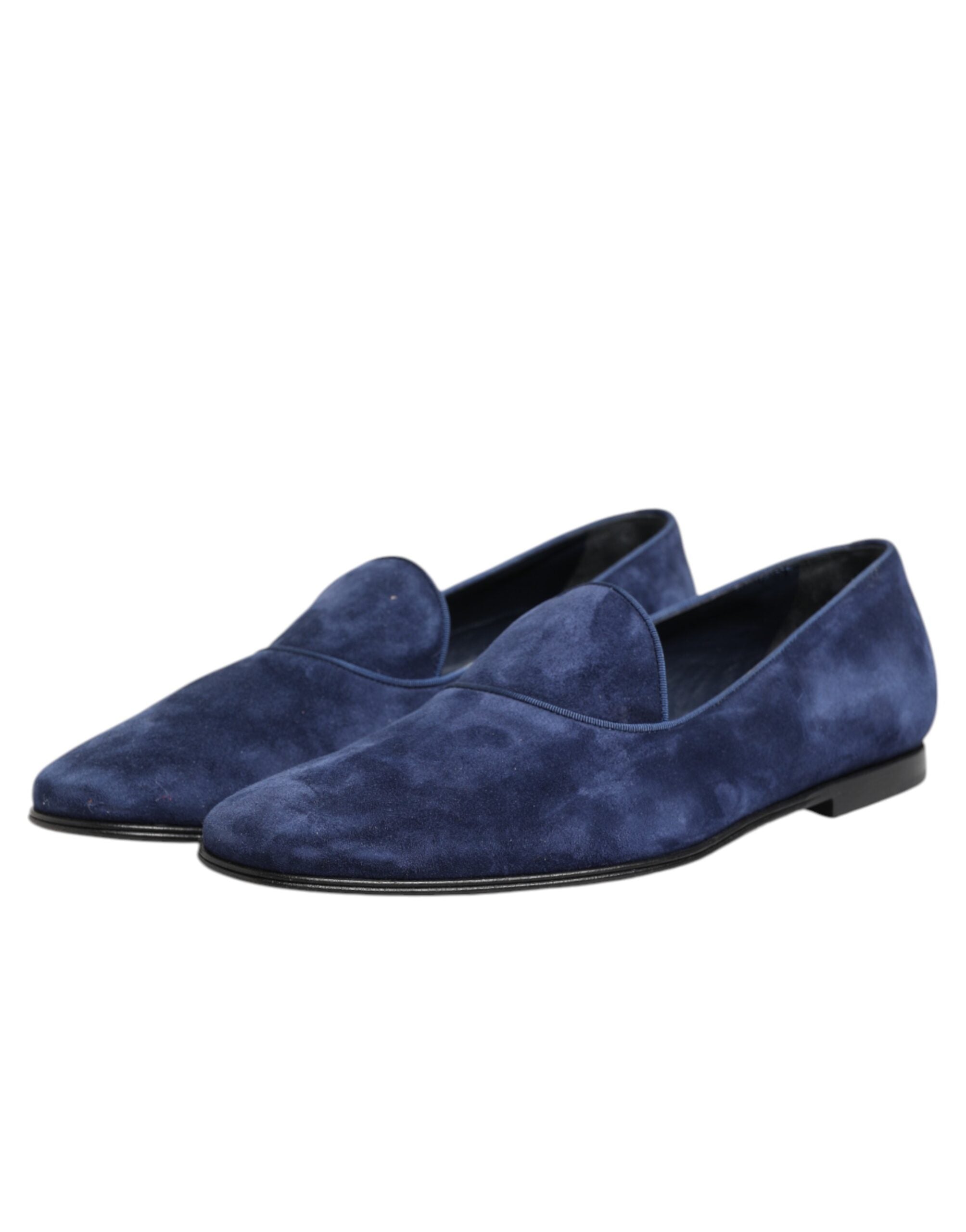 Blue Velvet DG Logo Loafers Formal Shoes - ventzia