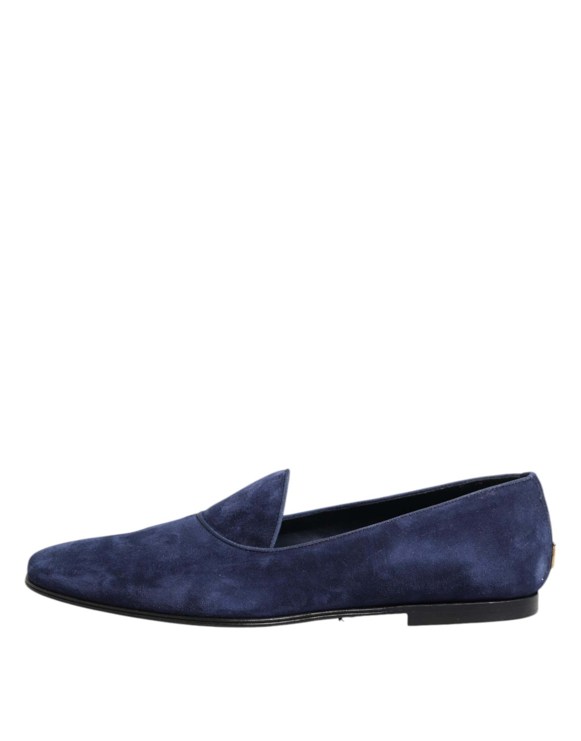 Blue Velvet DG Logo Loafers Formal Shoes - ventzia
