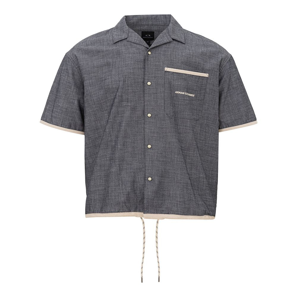 Blue Cotton Shirt - ventzia