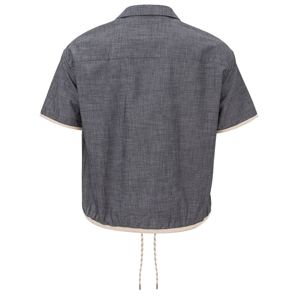 Blue Cotton Shirt - ventzia