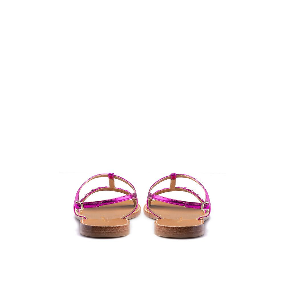 Purple Leather Sandal - ventzia