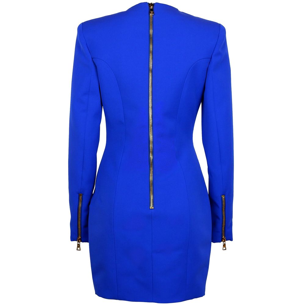 Blue Wool Dress - ventzia