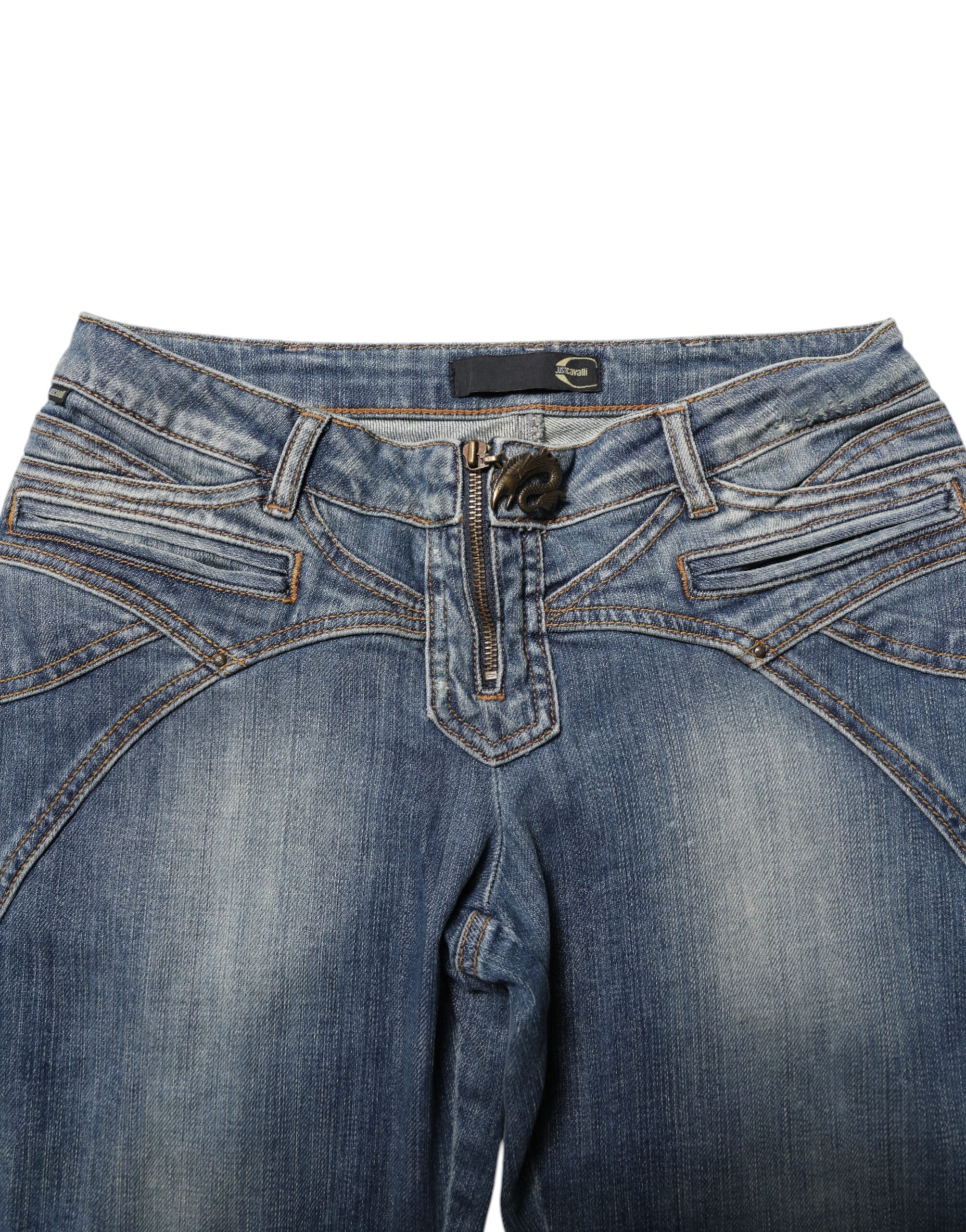Blue Washed Straight Fit Men Denim Jeans - ventzia