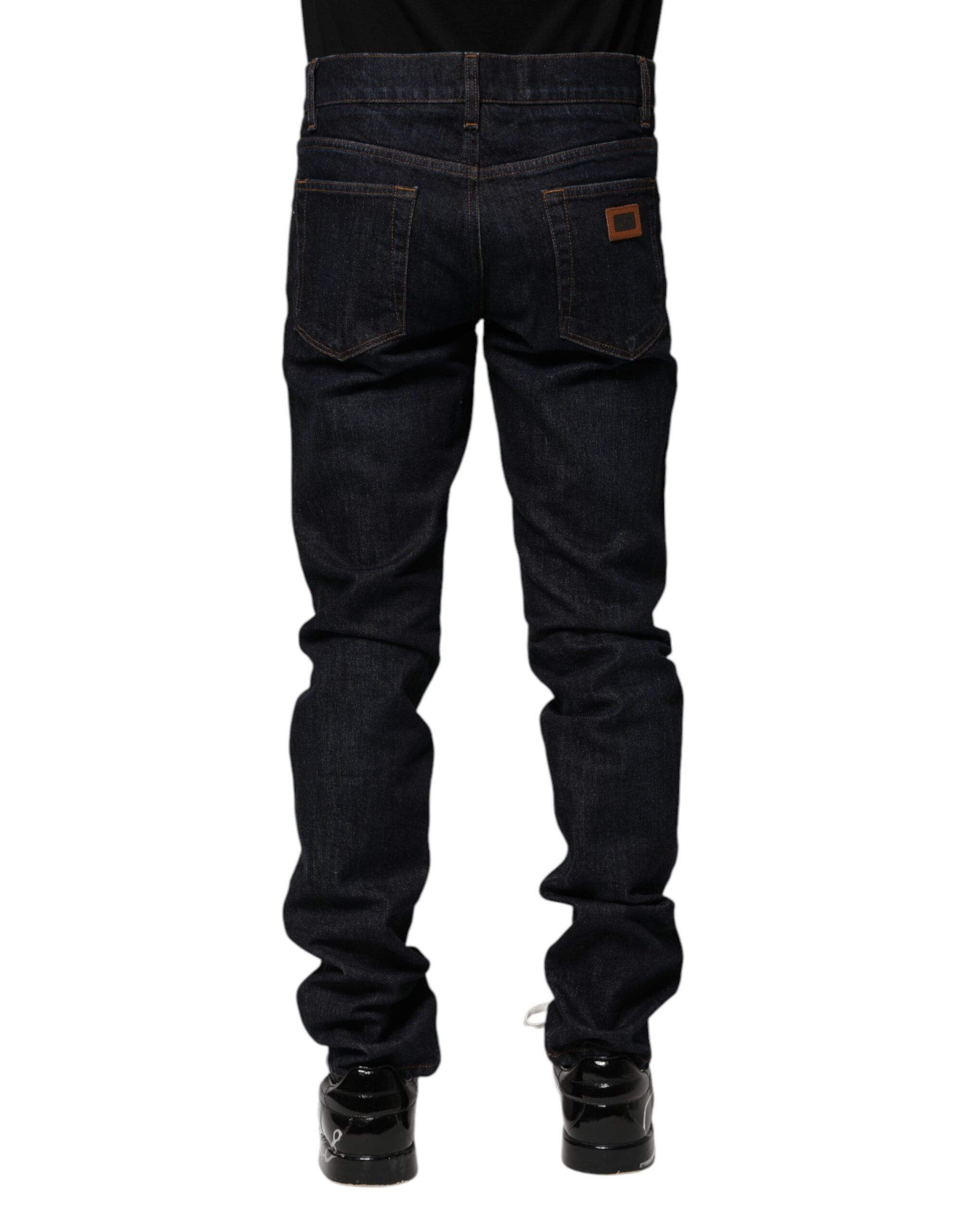 Black Cotton Skinny Denim Men Jeans - ventzia