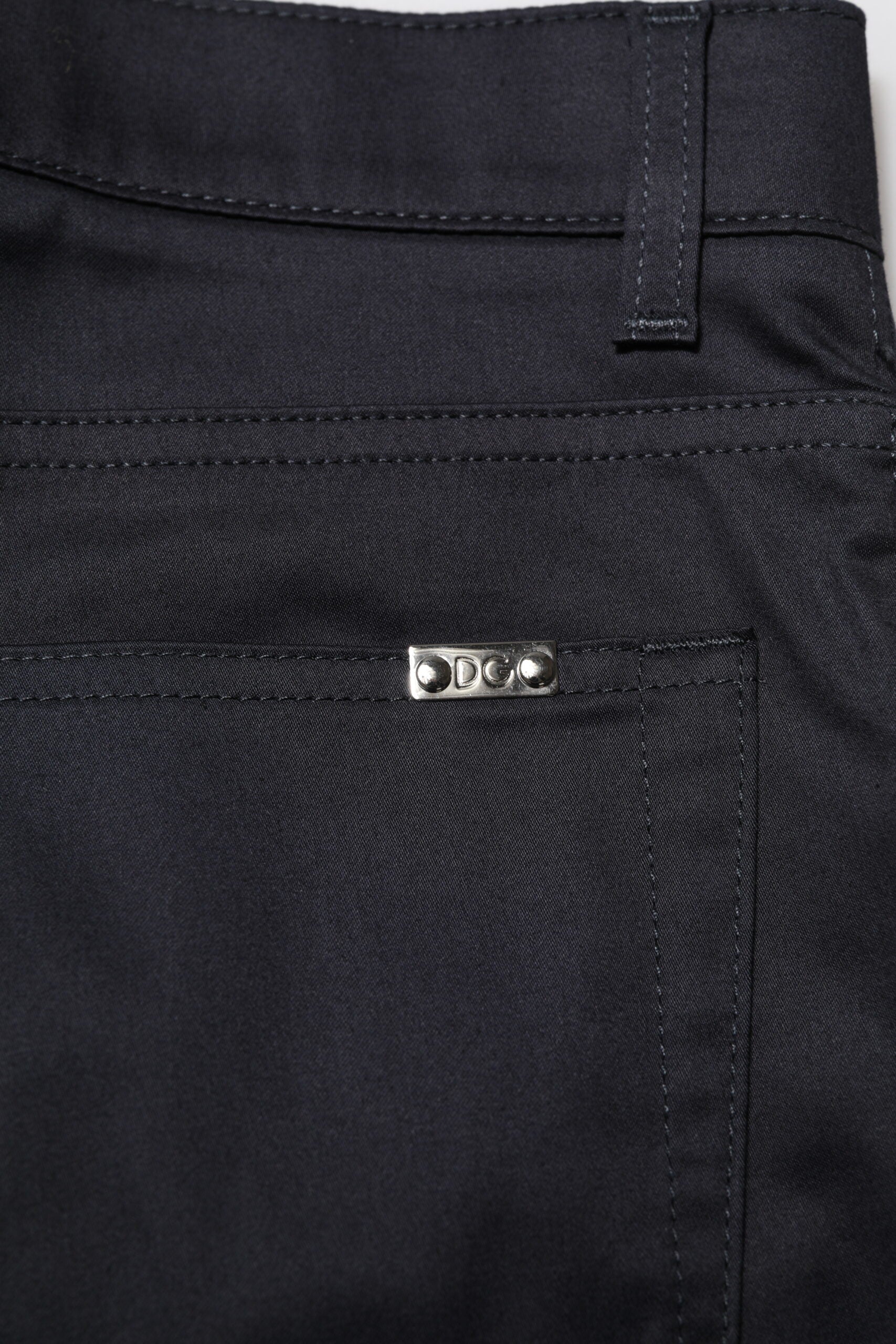 Black Cotton Skinny Mid Waist Pants - ventzia
