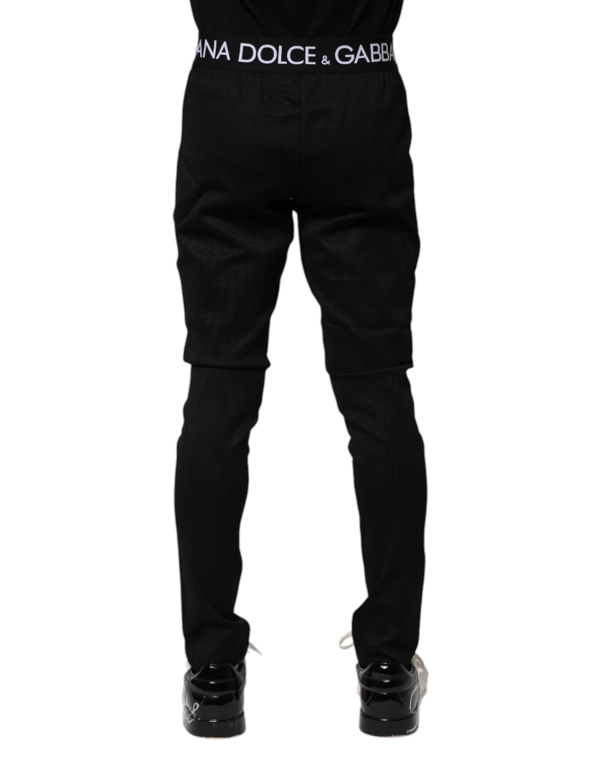 Black Nylon Skinny Men Jogger Pants - ventzia