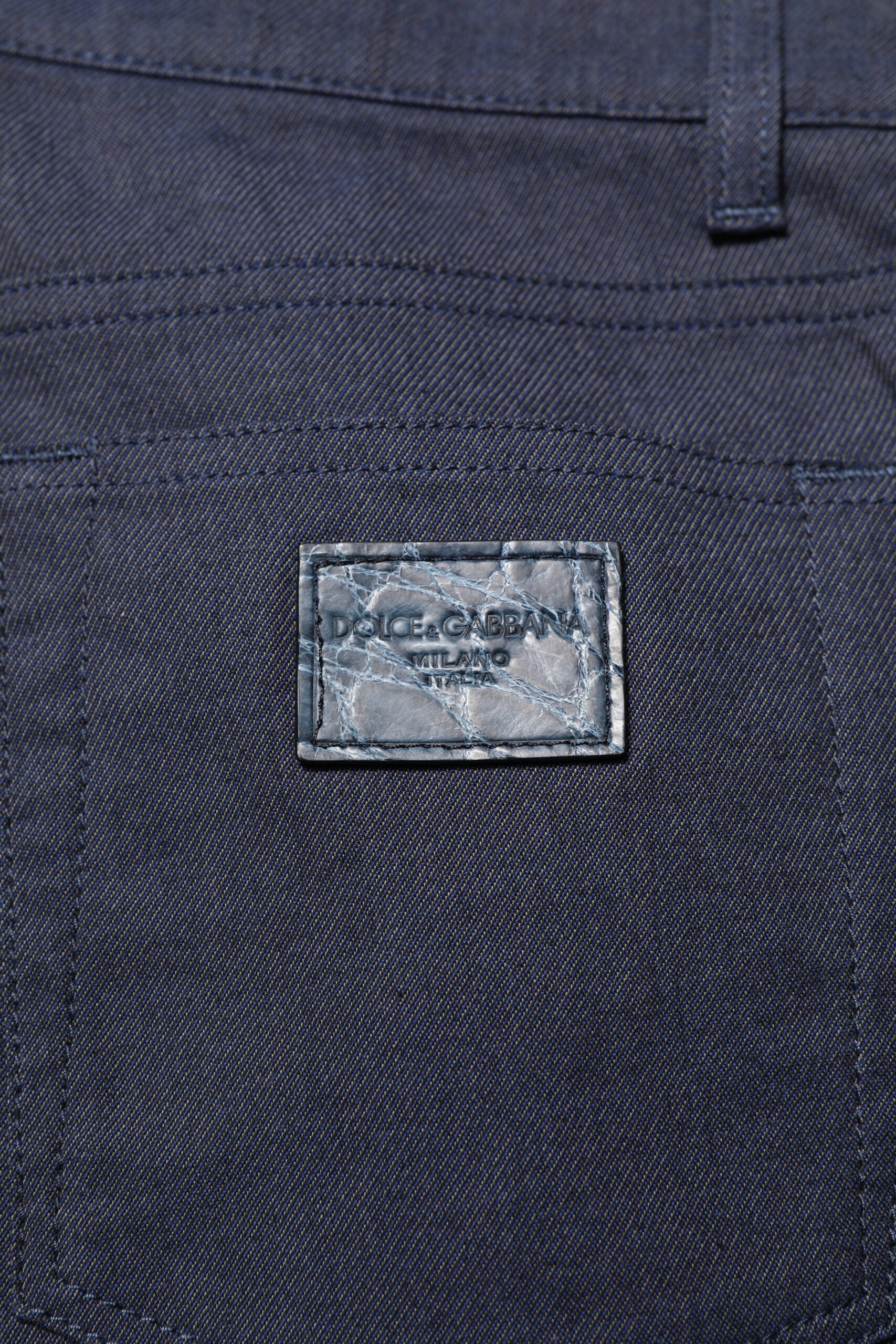 Dark Blue Cotton Skinny Denim Jeans - ventzia