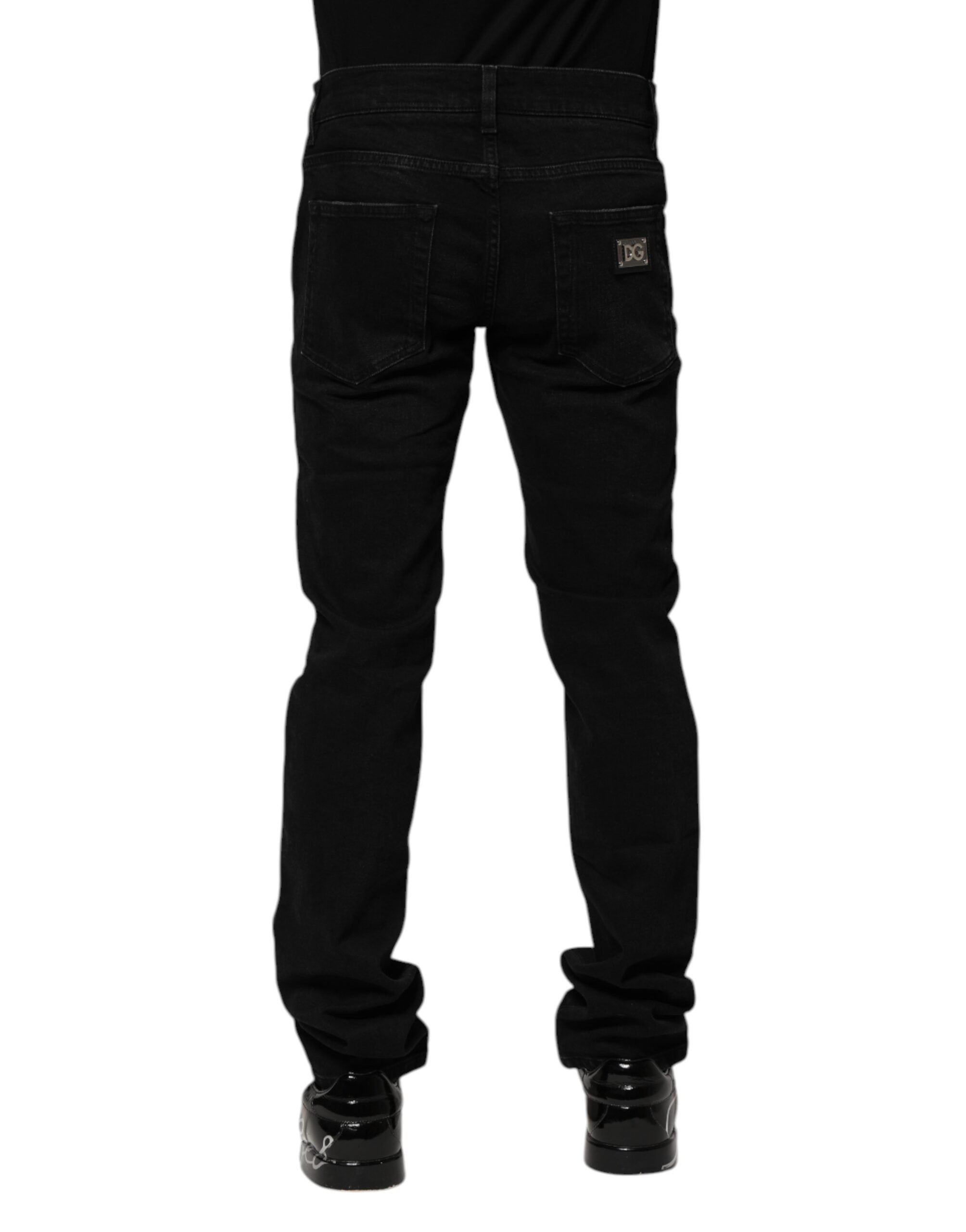 Black Cotton Skinny Men Denim Jeans - ventzia