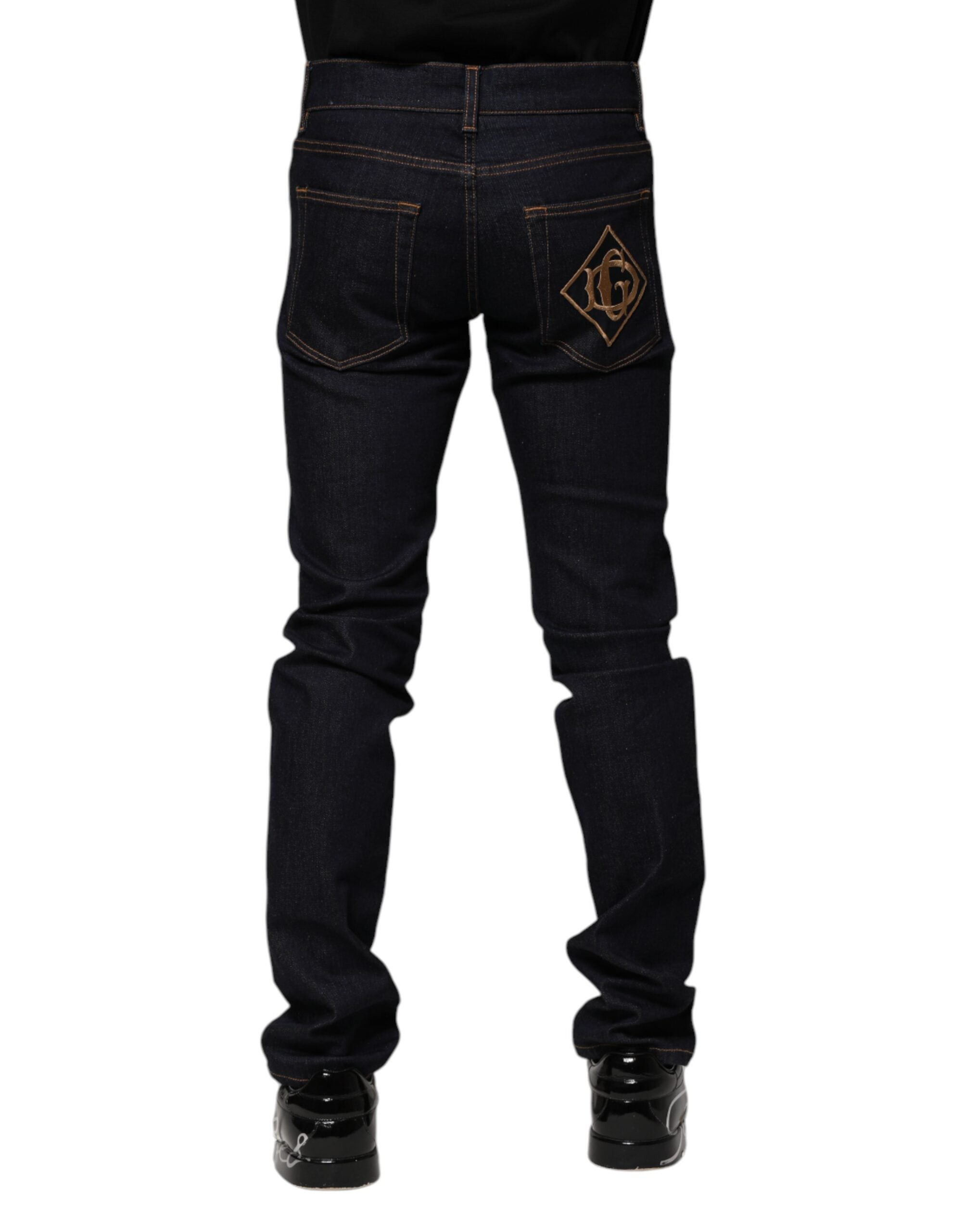 Black Cotton Skinny Men Denim Jeans - ventzia