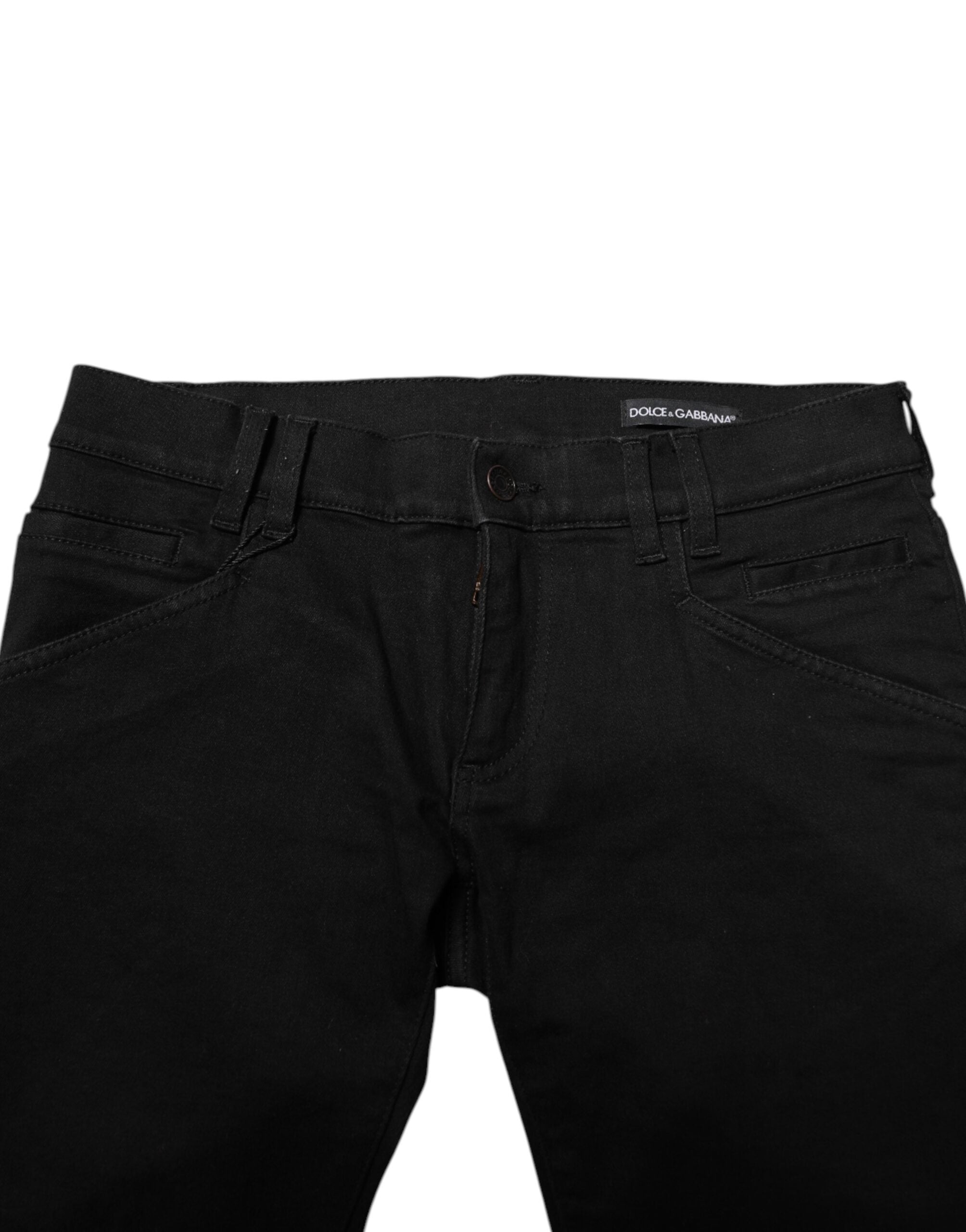 Black Cotton Skinny Men Denim Jeans - ventzia