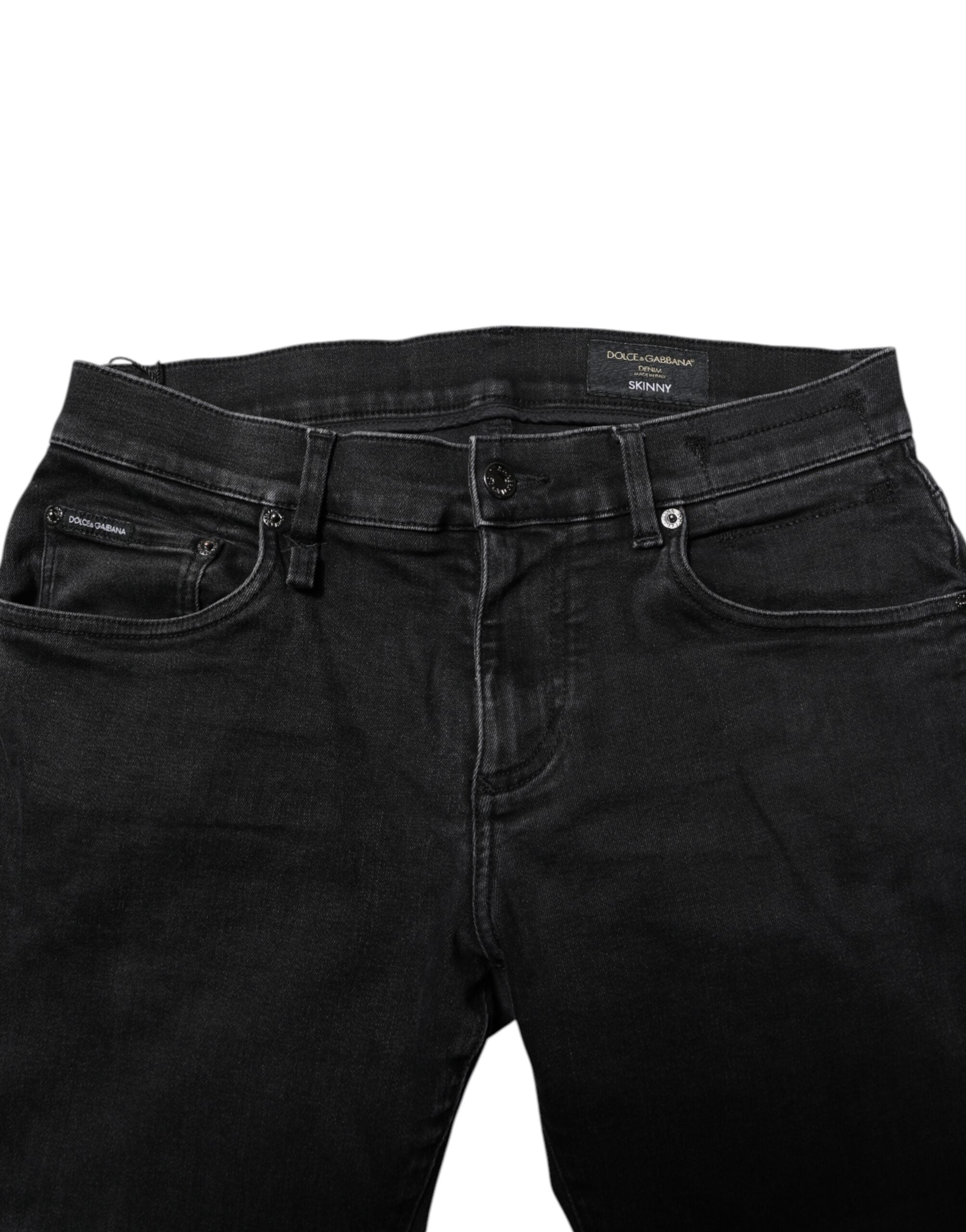 Black Cotton Skinny Men Denim Jeans - ventzia