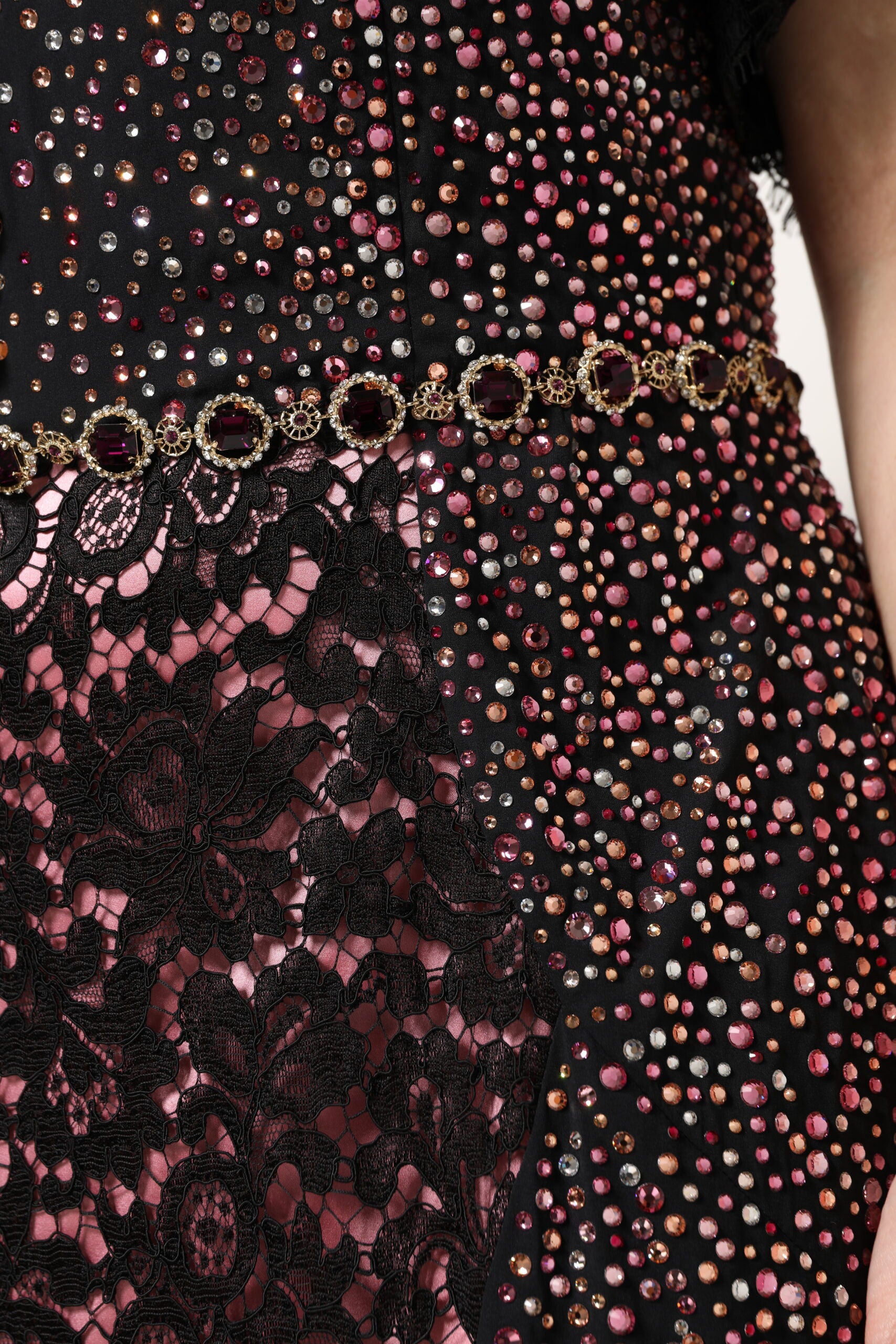 Multicolor Embellished Mermaid Gown Dress - ventzia