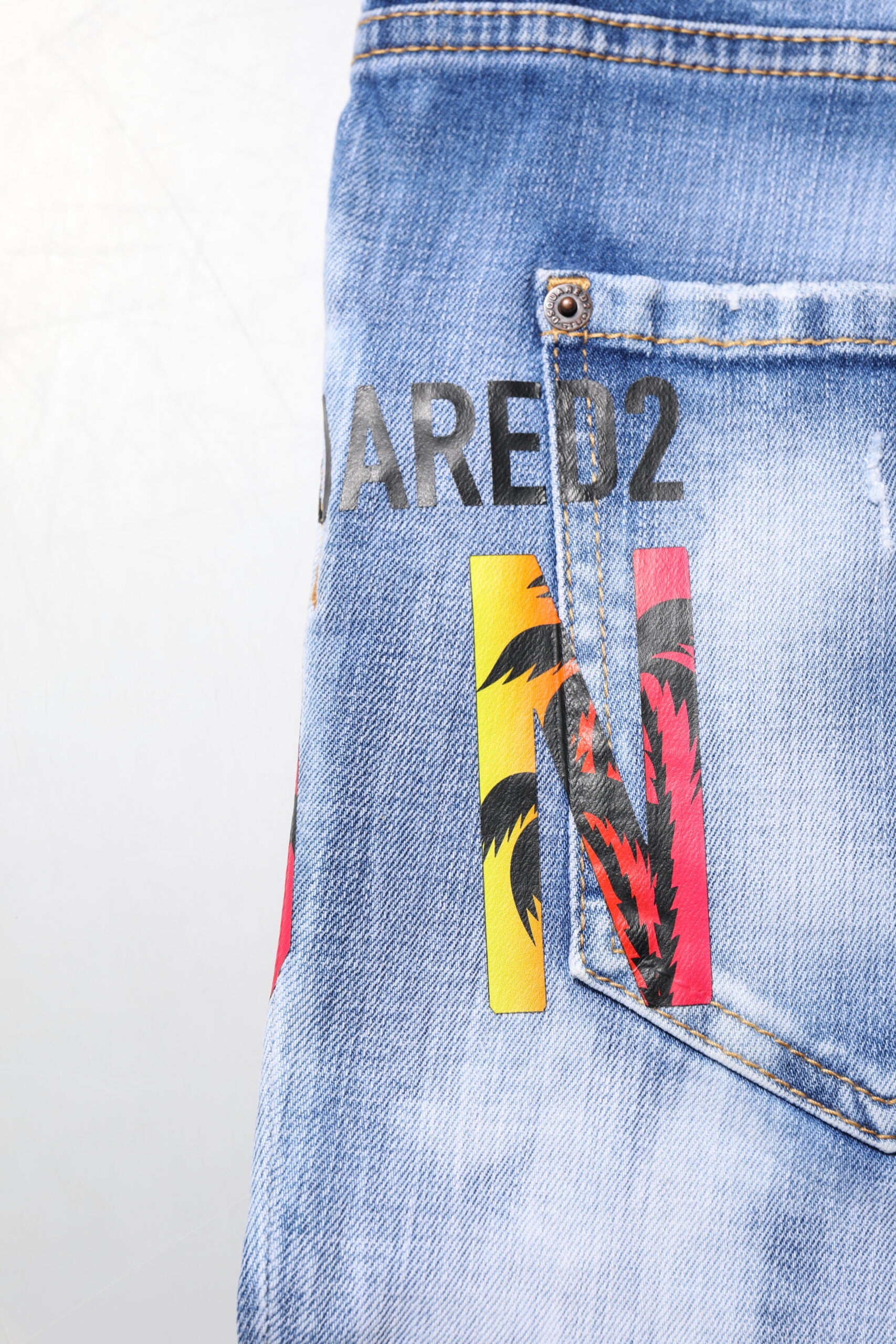 Blue Washed Cotton Mid Waist Skinny Denim Jeans - ventzia