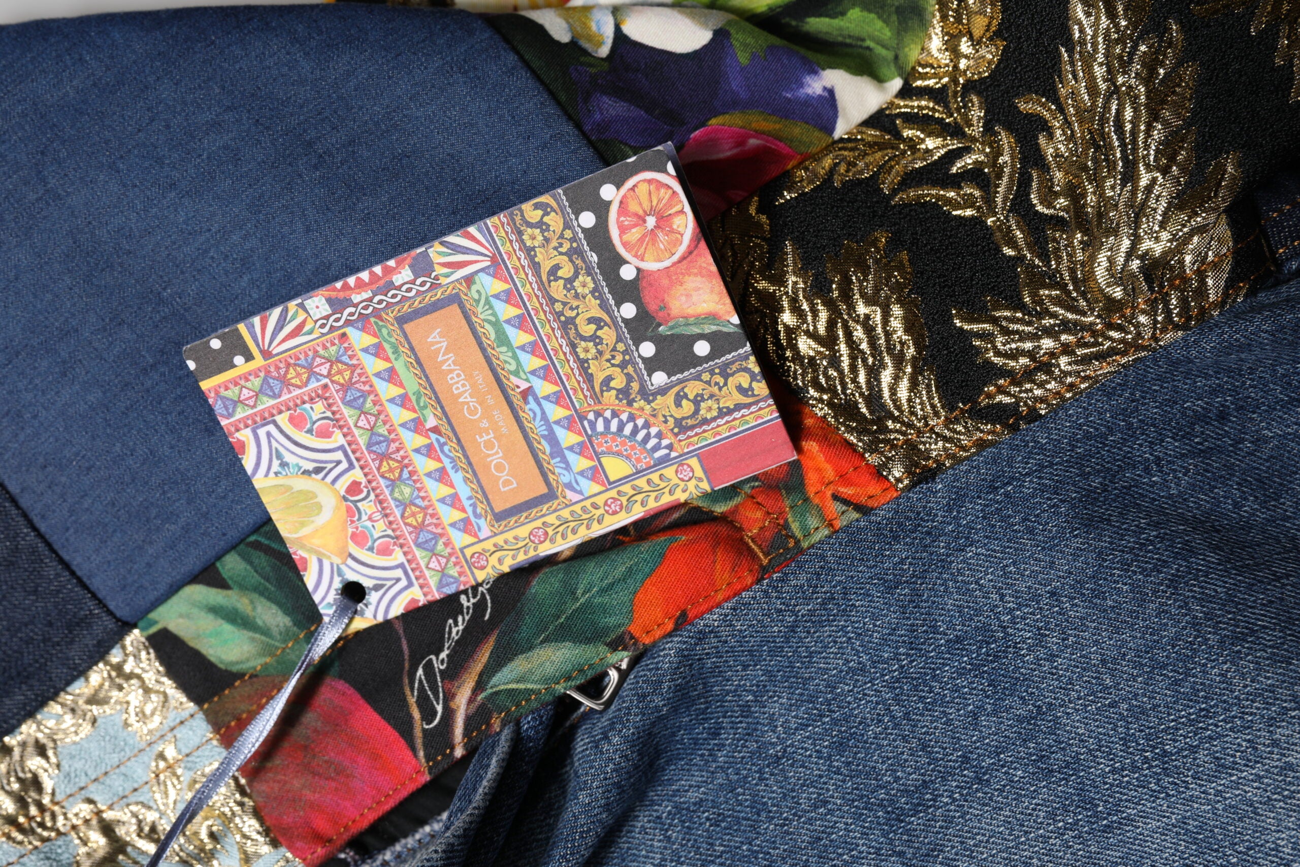Blue AMBER Patchwork High Waist Denim Jeans - ventzia