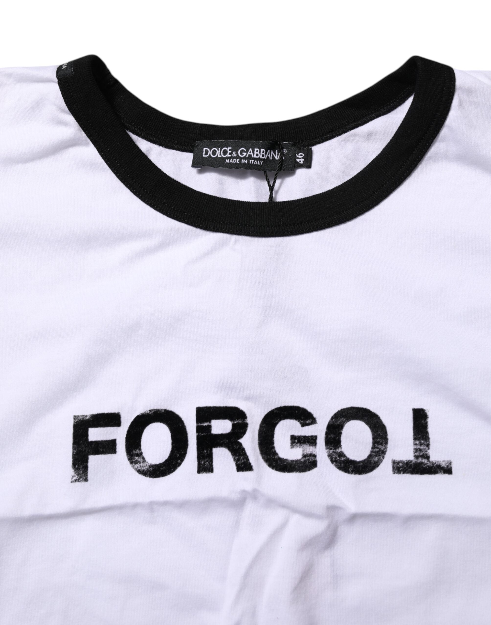 White Graphic Print Crew Neck Cropped T-shirt - ventzia