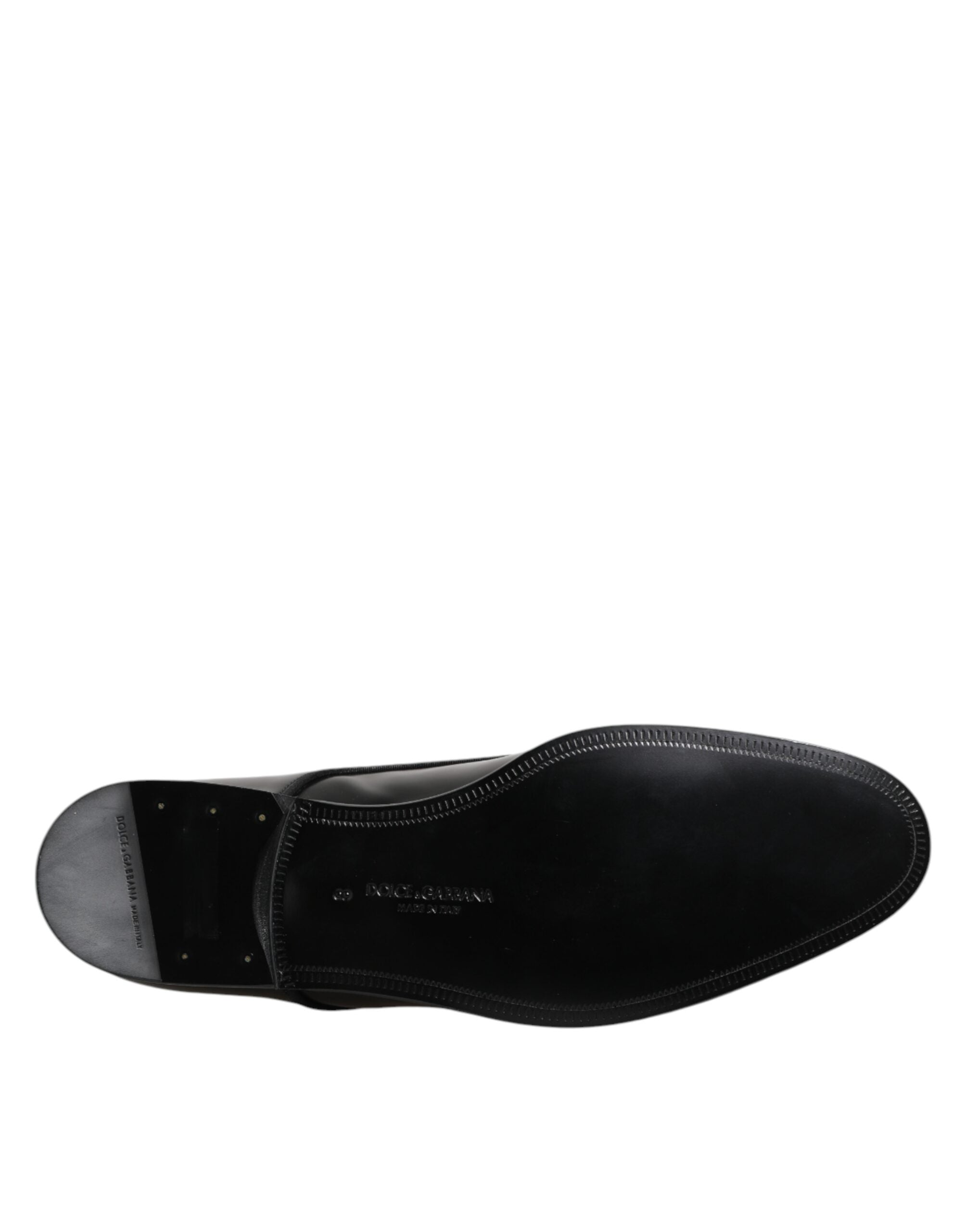 Black Leather Lace Up Derby Men Dress Shoes - ventzia
