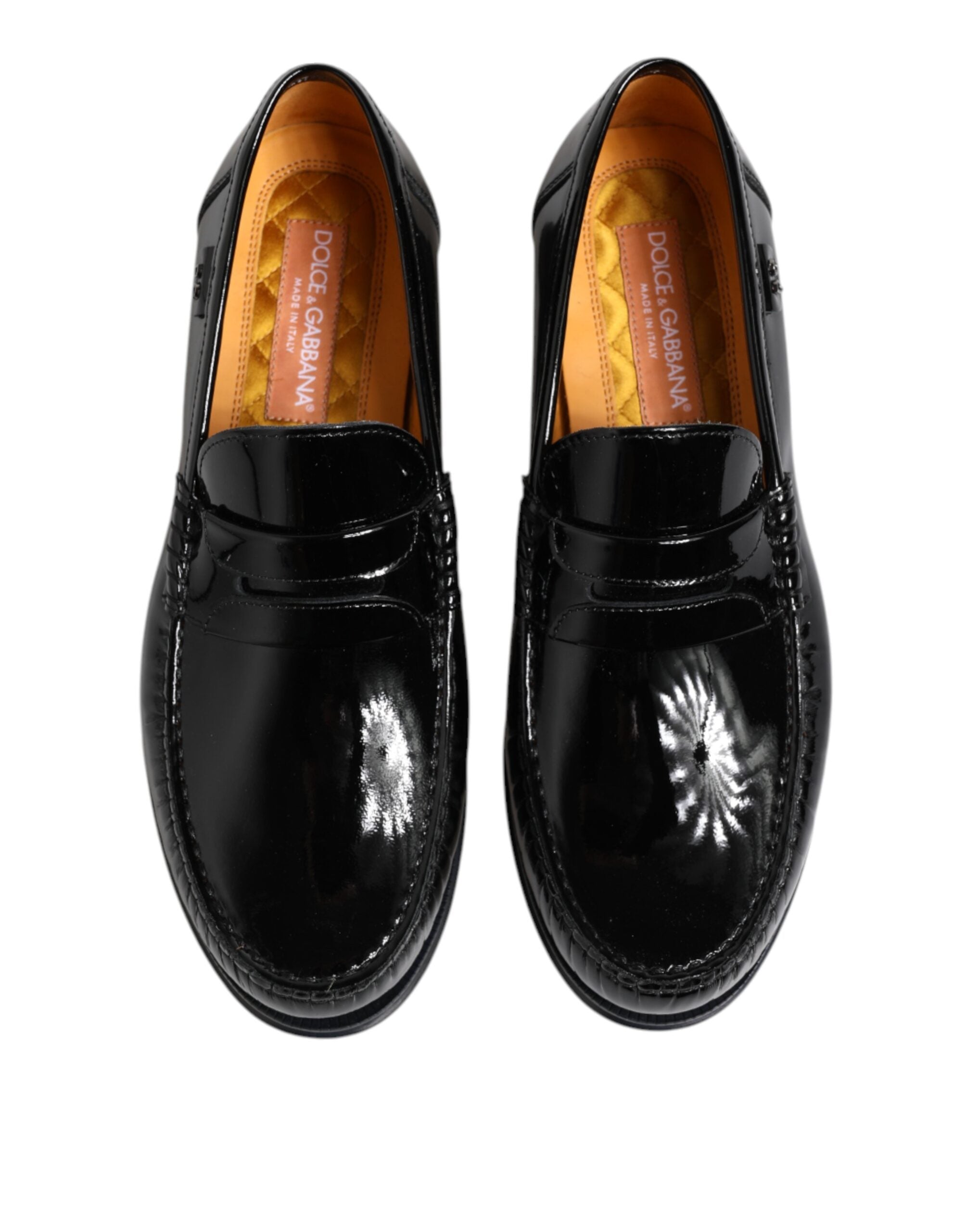 Black Leather Slip On Loafers Dress Shoes - ventzia