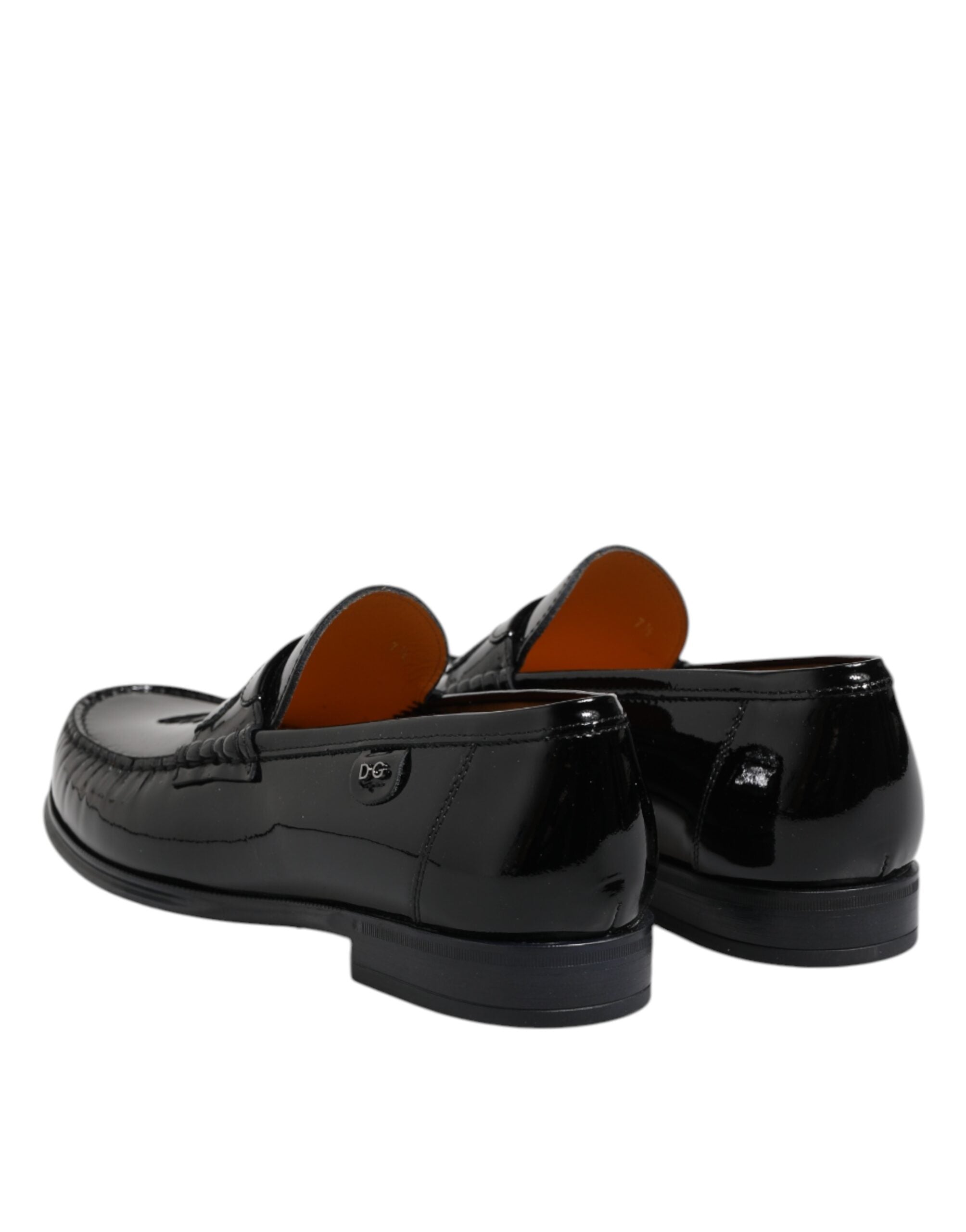 Black Leather Slip On Loafers Dress Shoes - ventzia