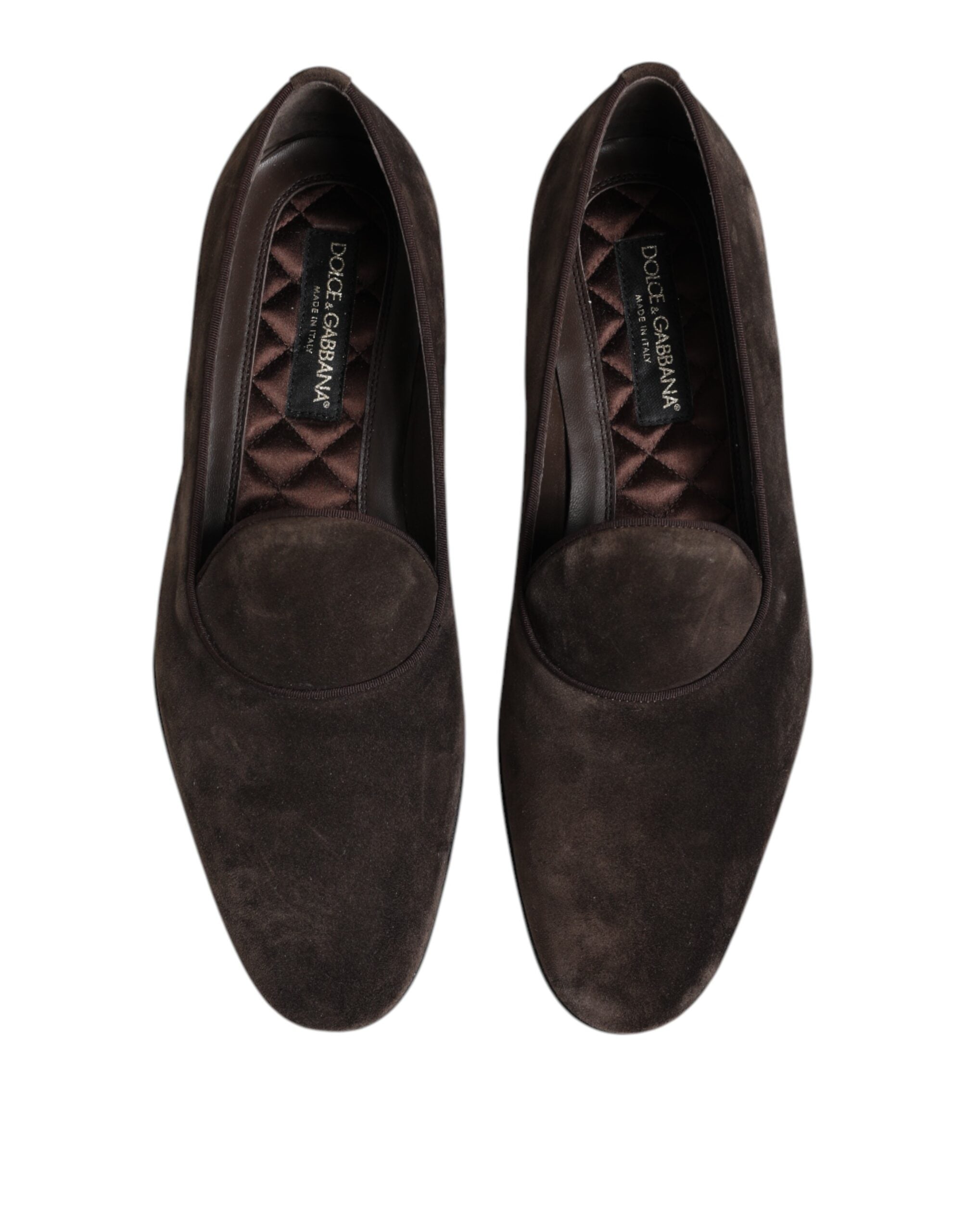 Brown Velvet Leather Slip On Loafers Shoes - ventzia