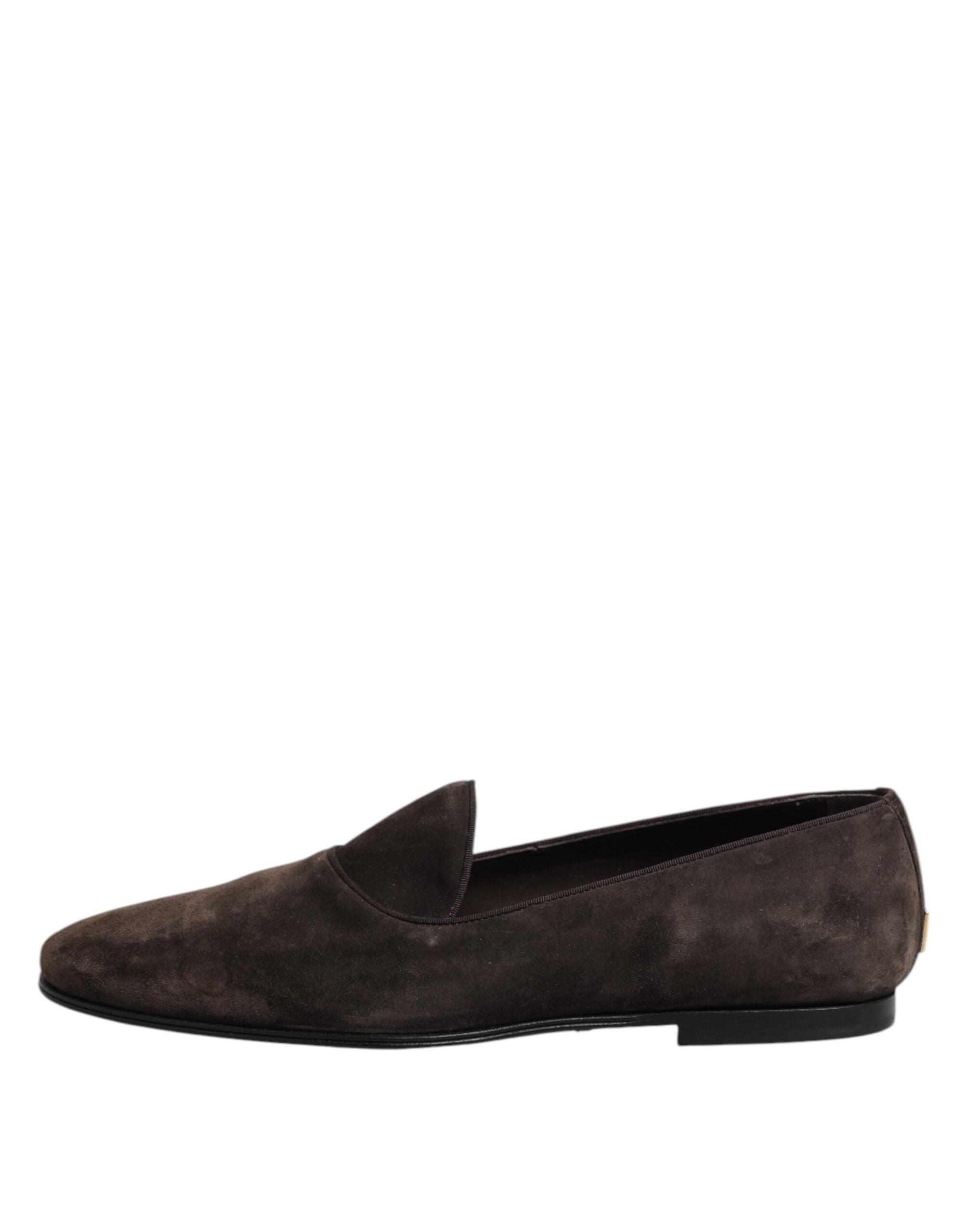 Brown Velvet Leather Slip On Loafers Shoes - ventzia