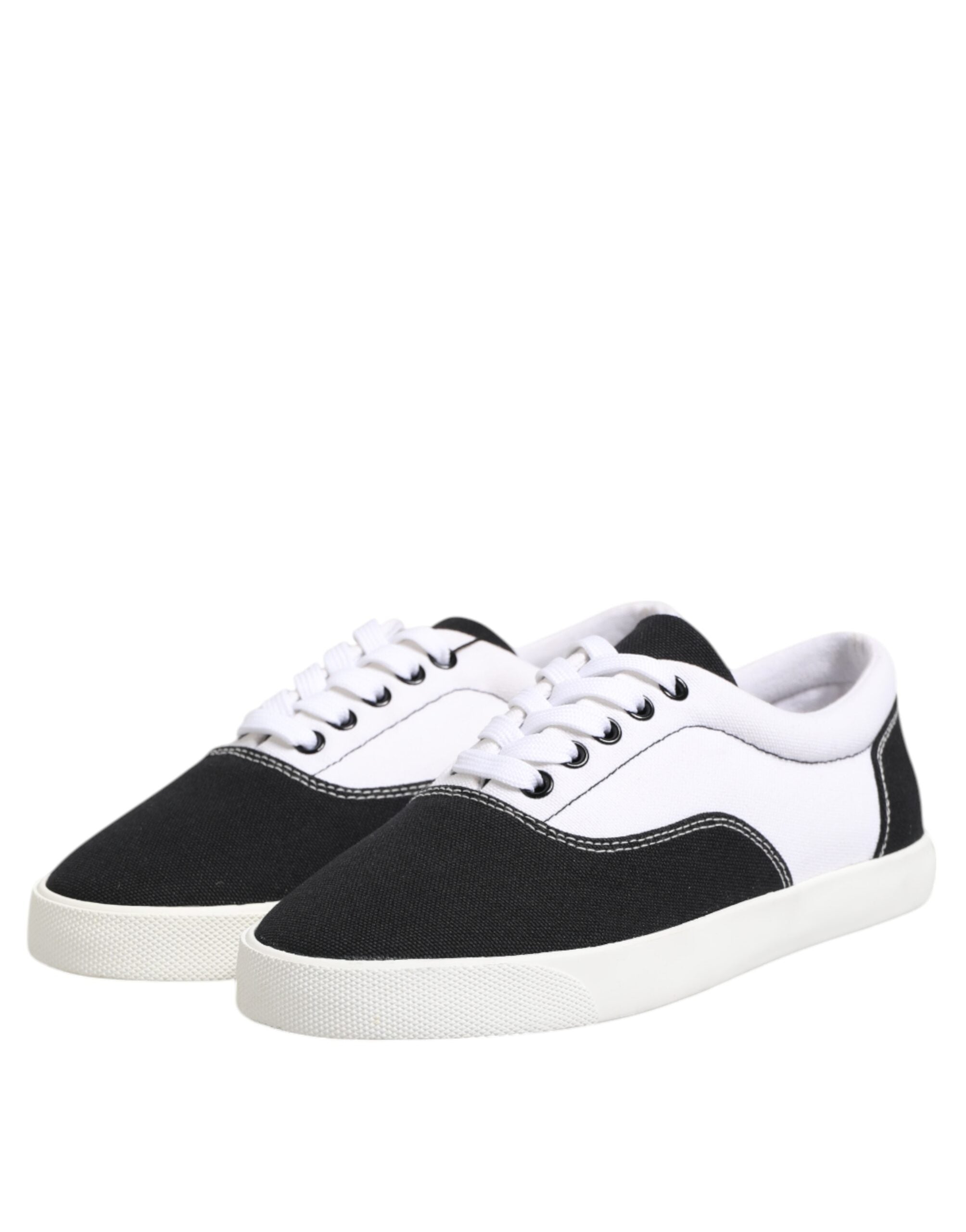 Black Cotton Canvas Lace Up Men Sneakers Shoes - ventzia