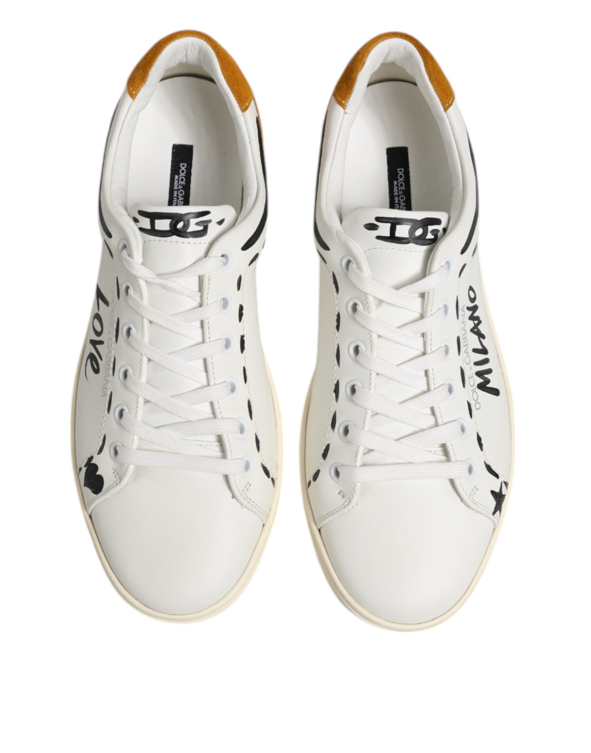 White Leather MILANO Low Top Sneakers Shoes - ventzia