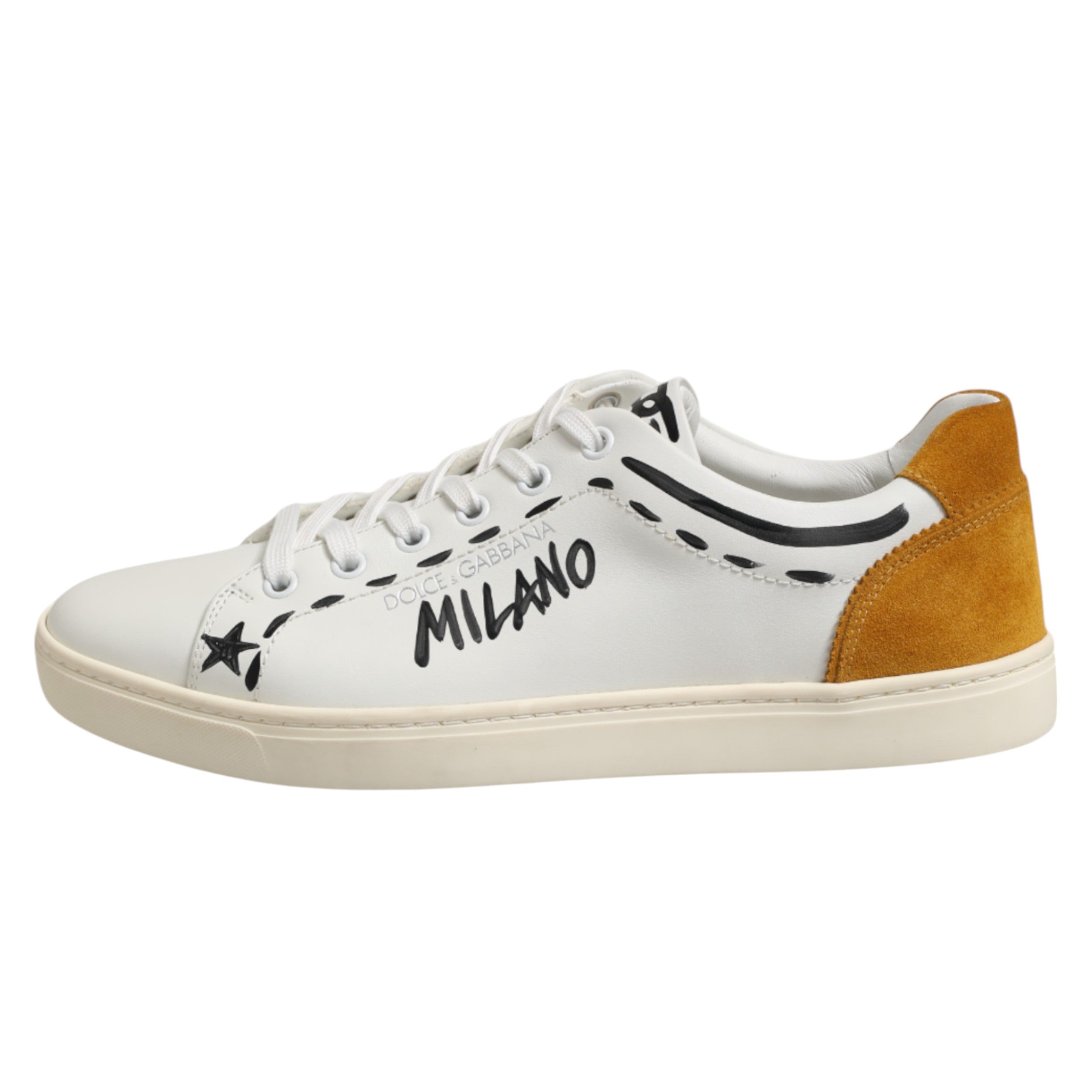 White Leather MILANO Low Top Sneakers Shoes - ventzia